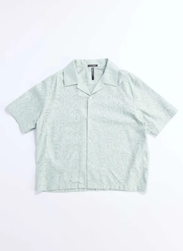 Dyed Cotton Leno Open Collar Short Sleeve Shirt sold by INITIAL Fashion