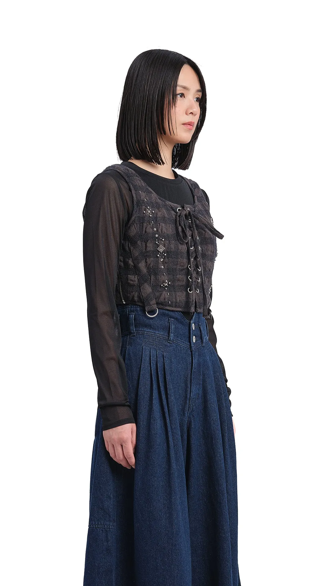 Checker Studs Corset sold by INITIAL Fashion product image thumbnail 2