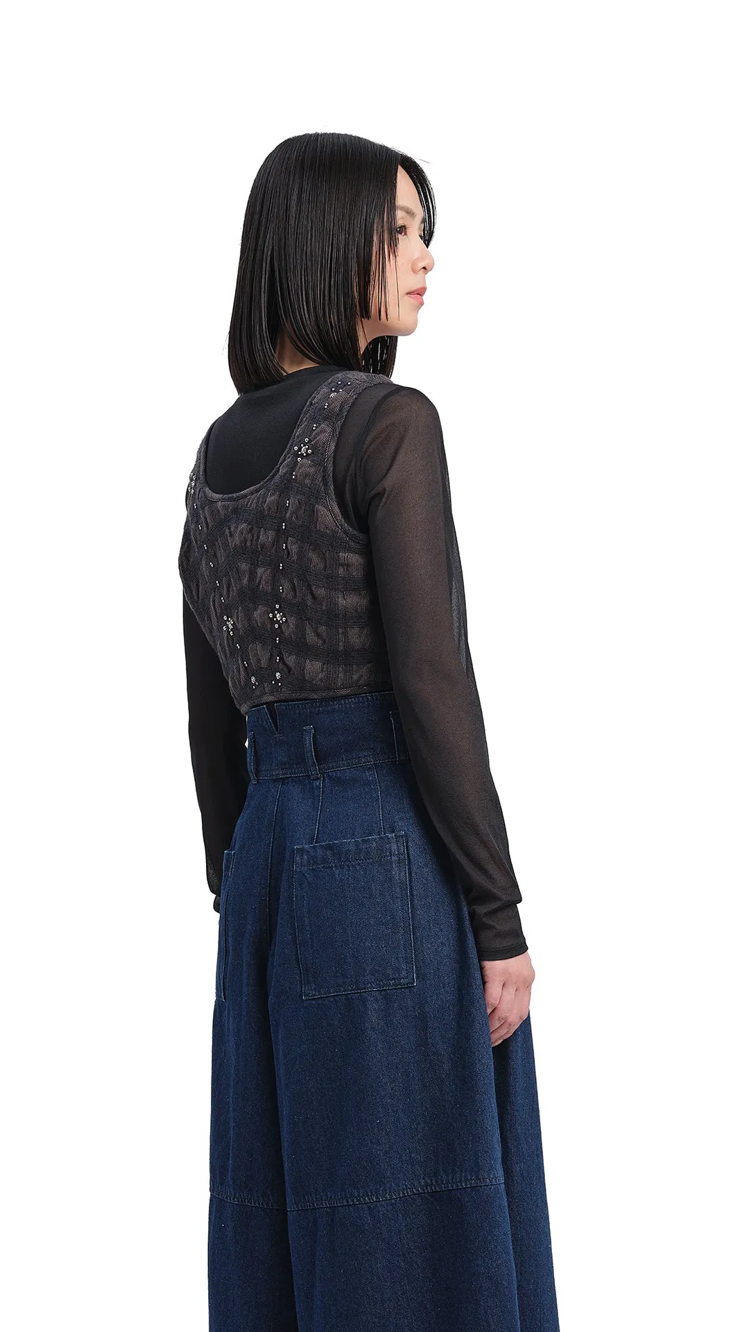 Checker Studs Corset sold by INITIAL Fashion product image thumbnail 3