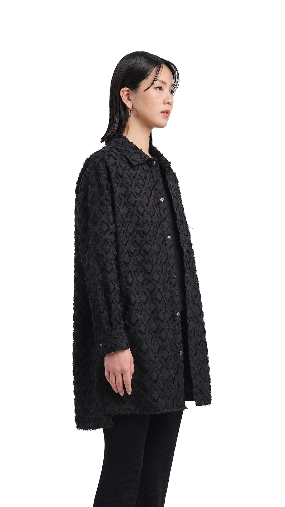 Argyle Jacquard Boyfriend Shirt sold by INITIAL Fashion product image thumbnail 2