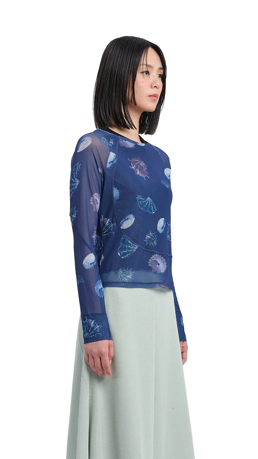 Pattern Mesh Shirt sold by INITIAL Fashion product image thumbnail 2