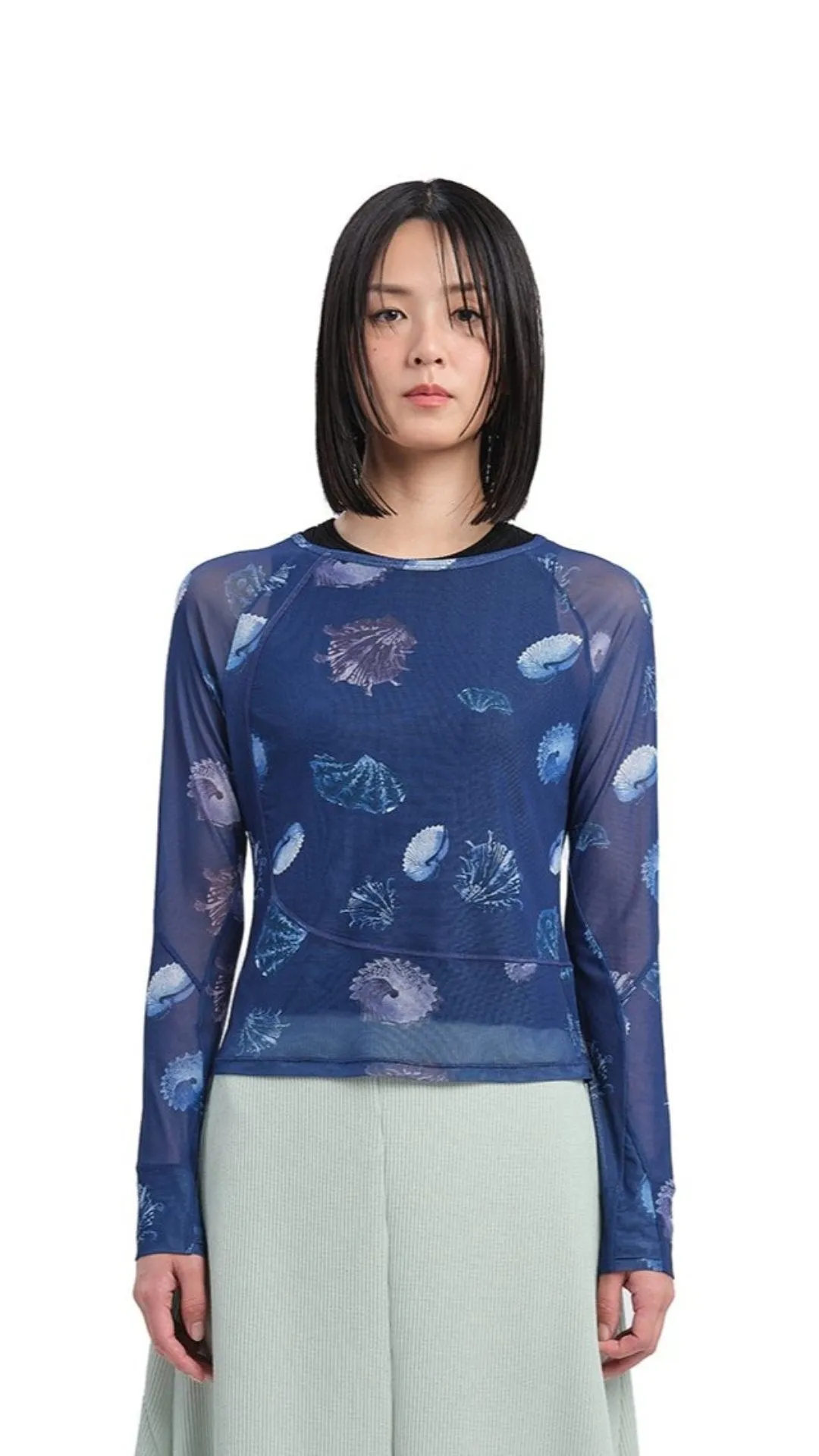 Pattern Mesh Shirt sold by INITIAL Fashion