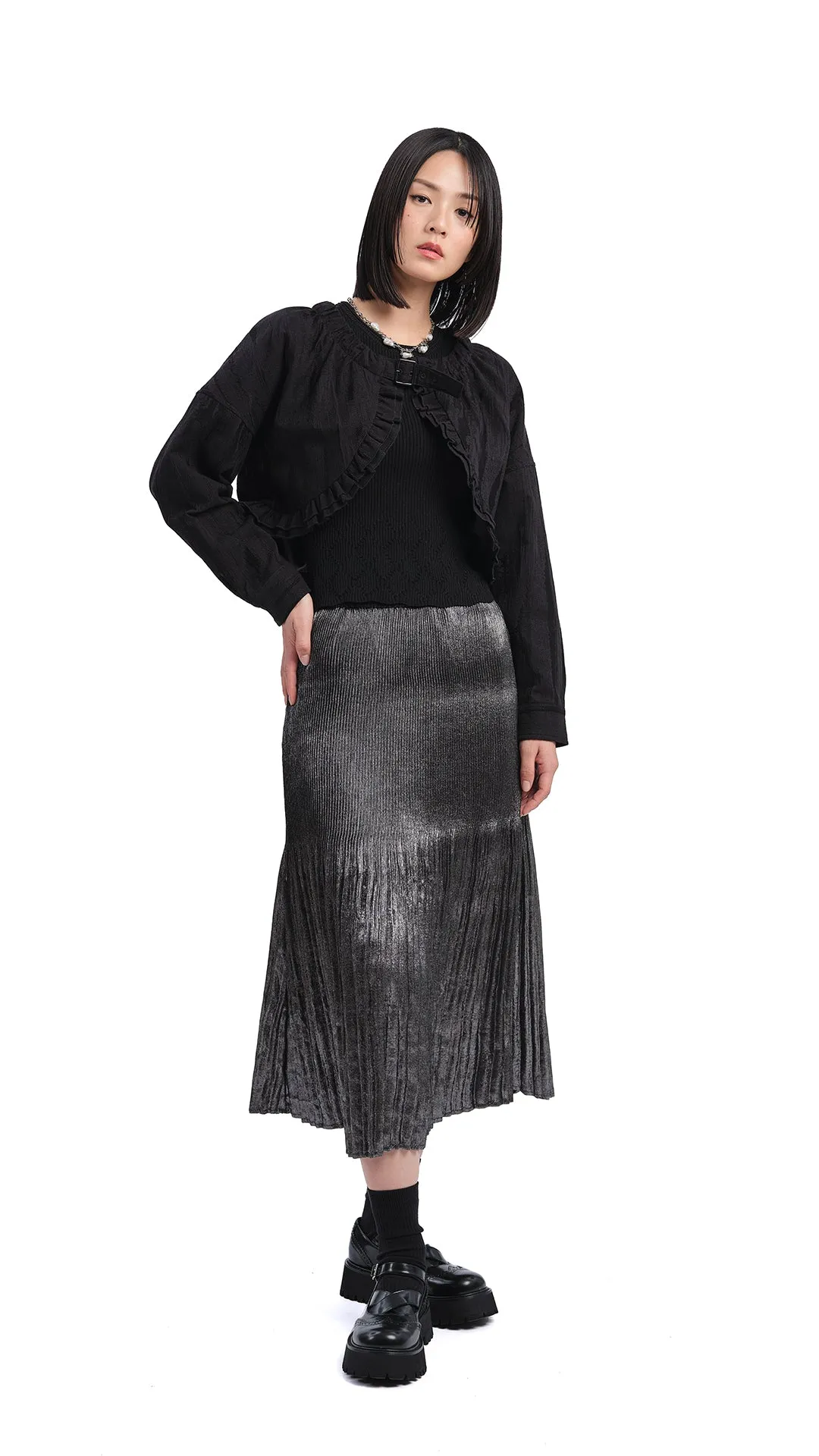 Cropped Ruffles Jacket sold by INITIAL Fashion product image thumbnail 5