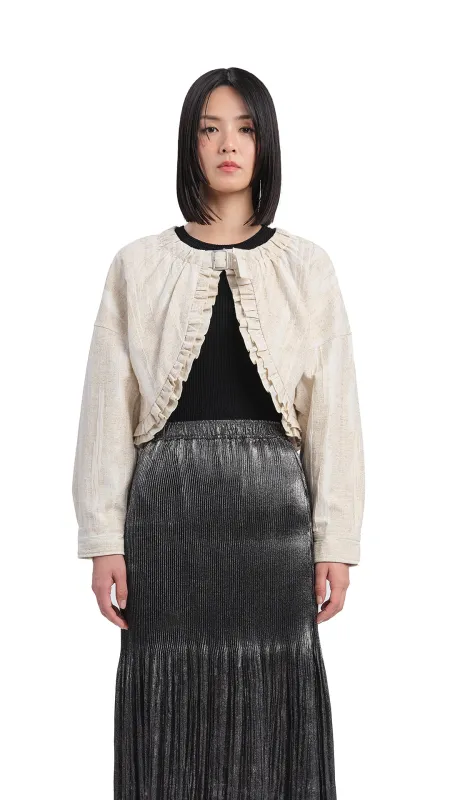 Cropped Ruffles Jacket sold by INITIAL Fashion