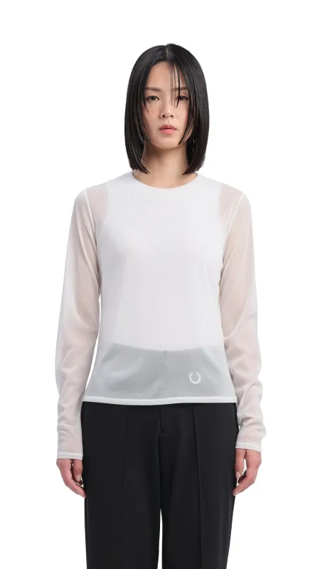 Mock-neck Sheer Top sold by INITIAL Fashion