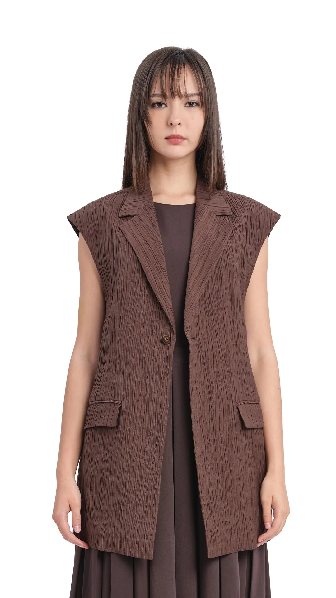 Oversized Jacquard Waistcoat sold by INITIAL Fashion