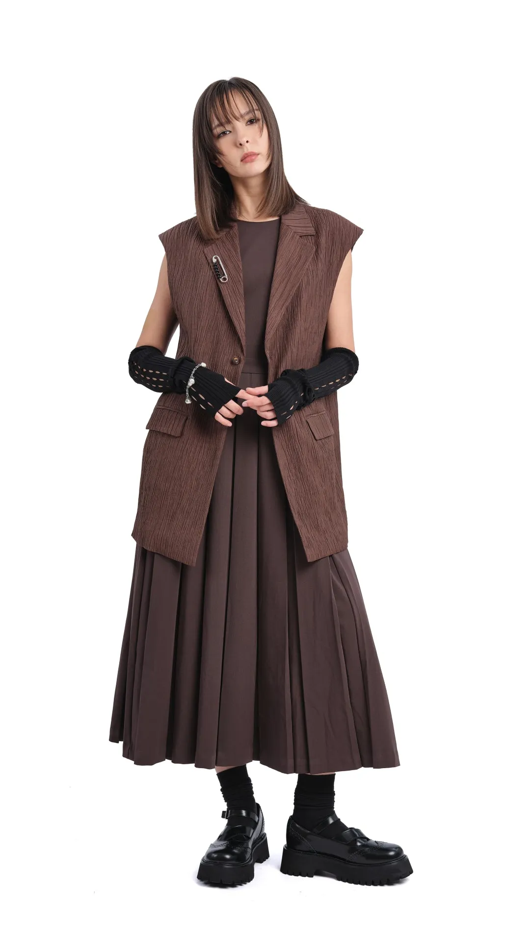 Oversized Jacquard Waistcoat sold by INITIAL Fashion product image thumbnail 5