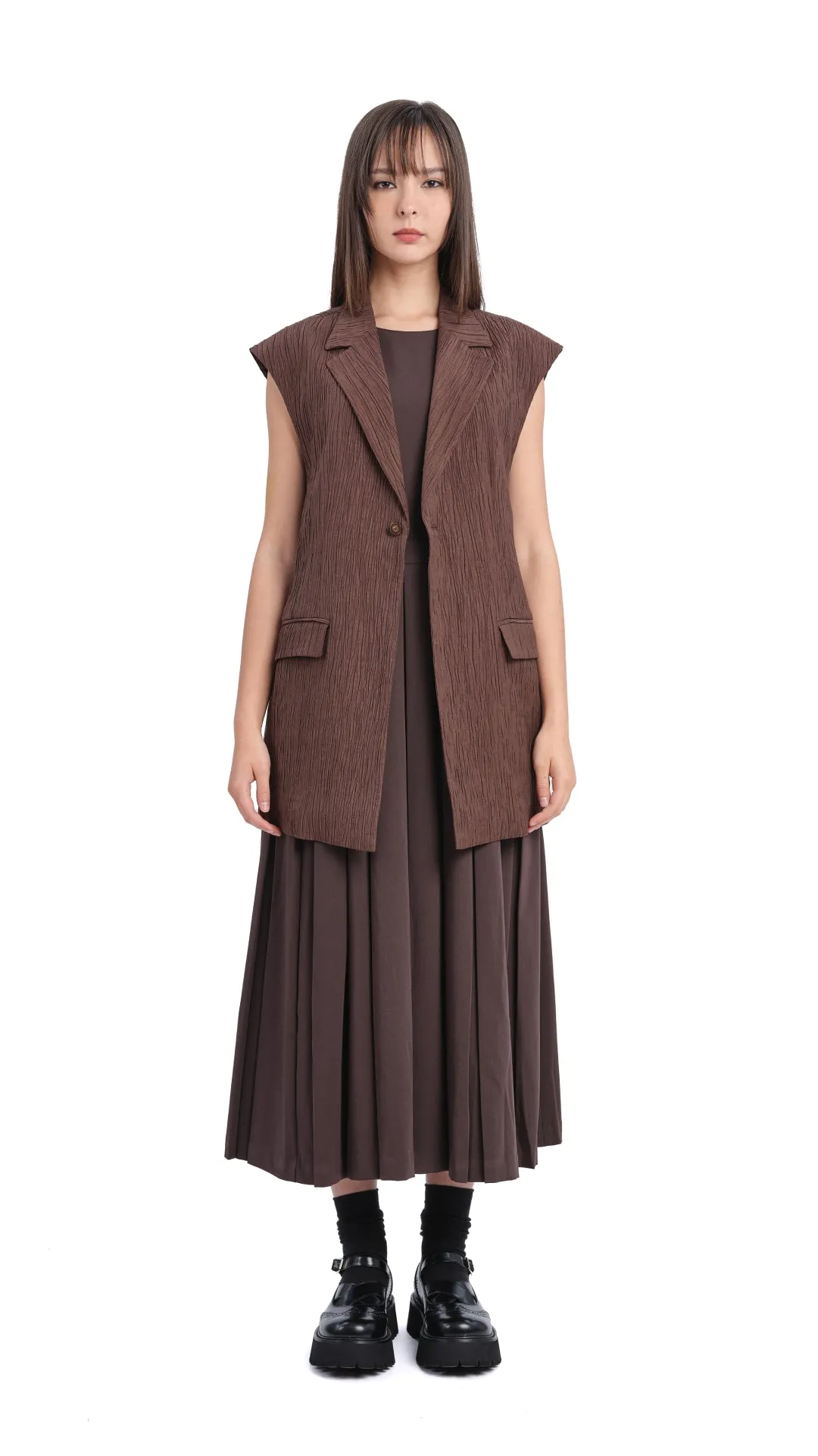 Oversized Jacquard Waistcoat sold by INITIAL Fashion product image thumbnail 4