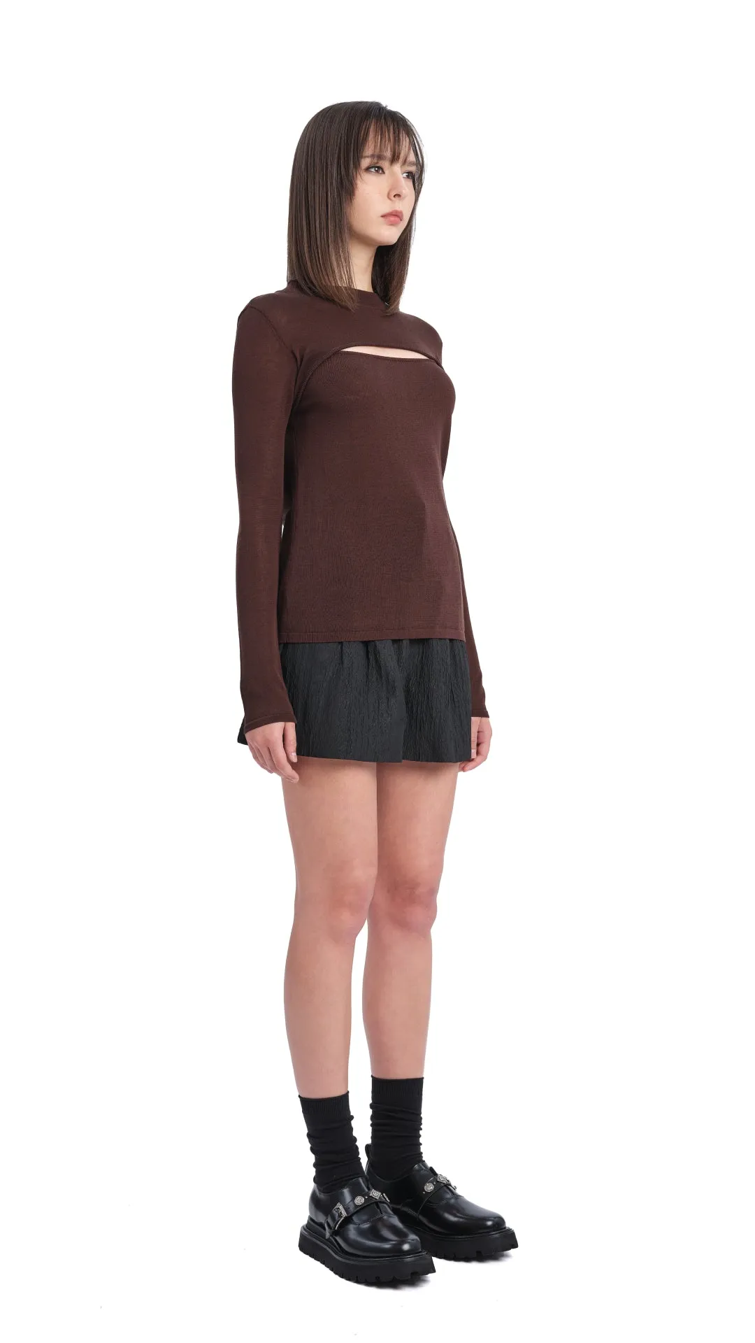Acetate Sheer Cut Out Sweater sold by INITIAL Fashion product image thumbnail 5