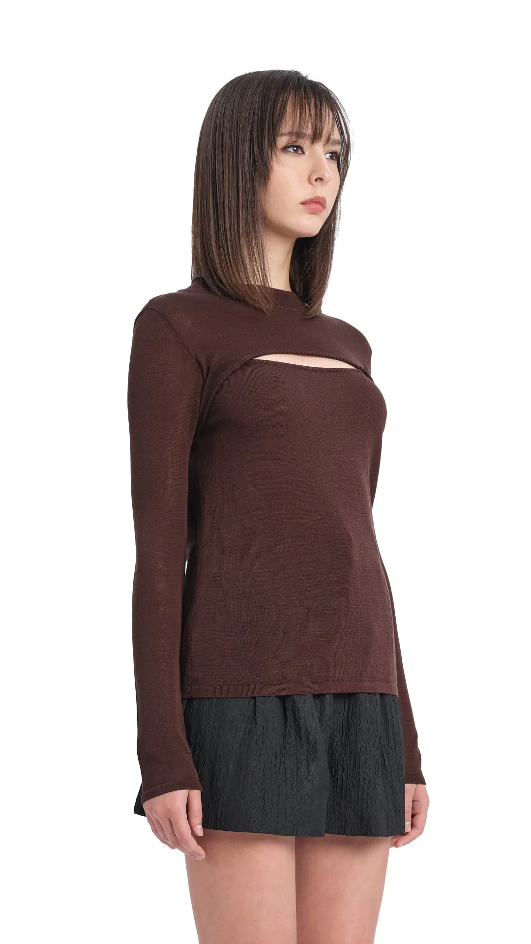 Acetate Sheer Cut Out Sweater sold by INITIAL Fashion product image thumbnail 2