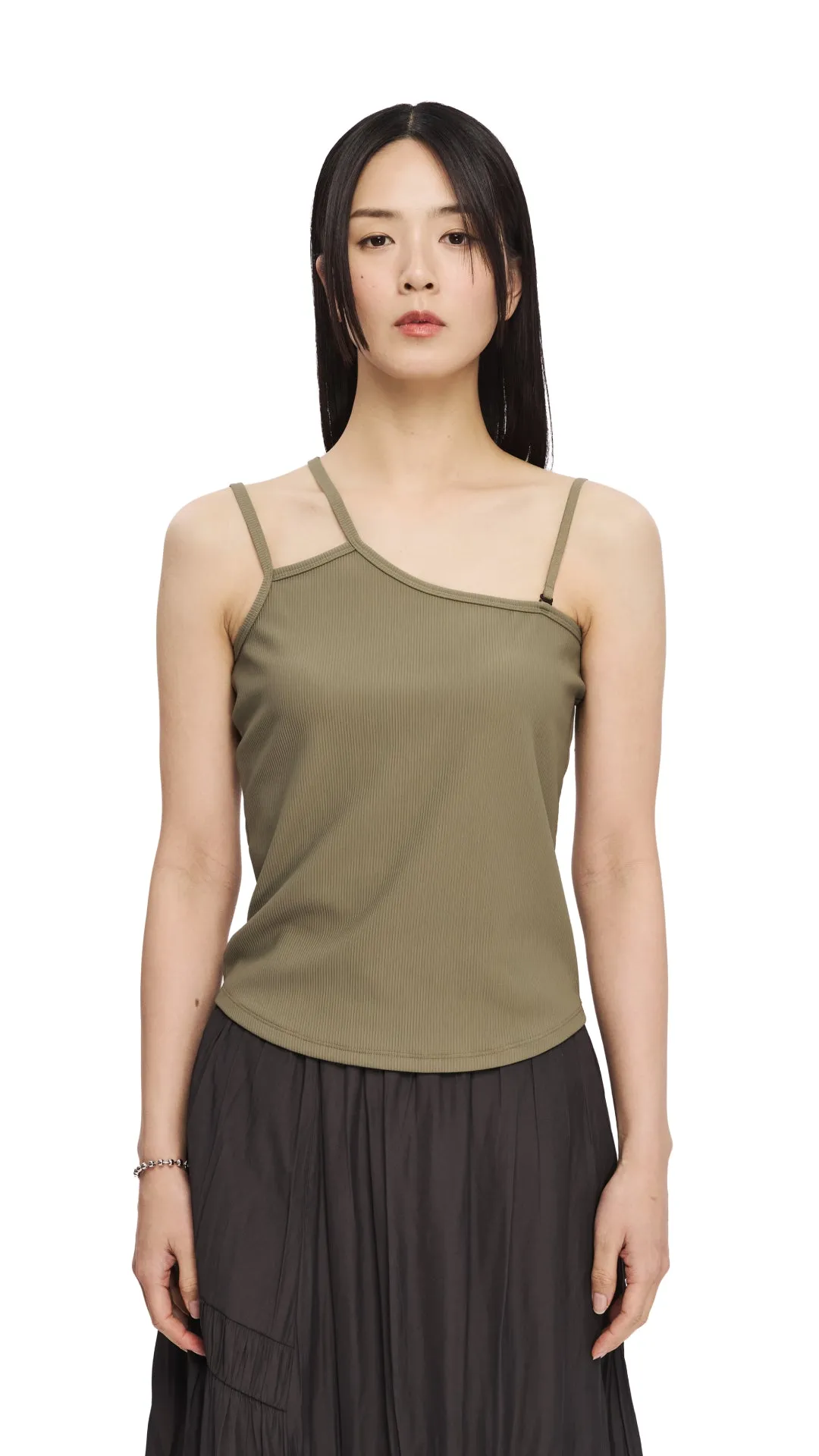 Asymmetrical Strap Vest sold by INITIAL Fashion