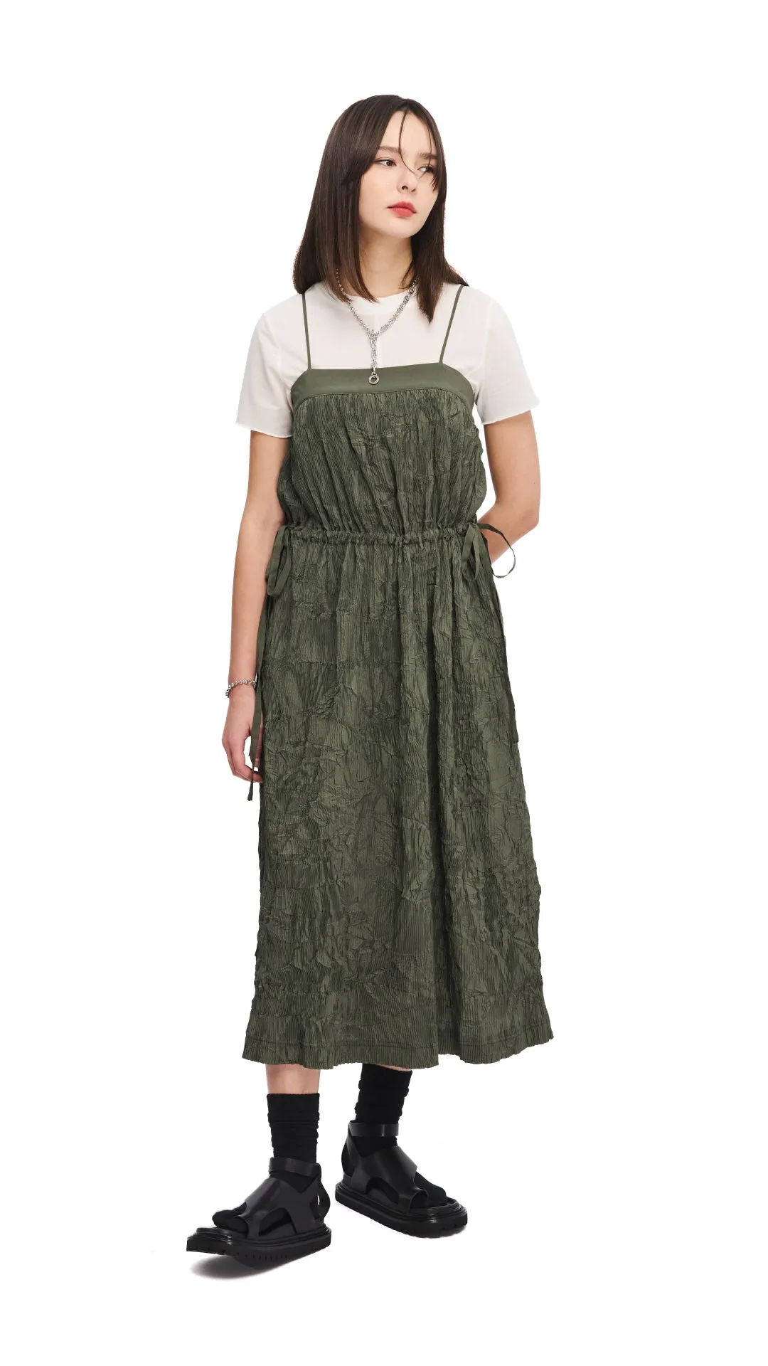 Crinkle Pleat Dress sold by INITIAL Fashion product image thumbnail 4