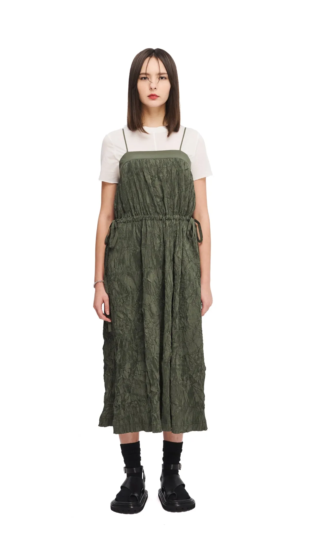 Crinkle Pleat Dress sold by INITIAL Fashion