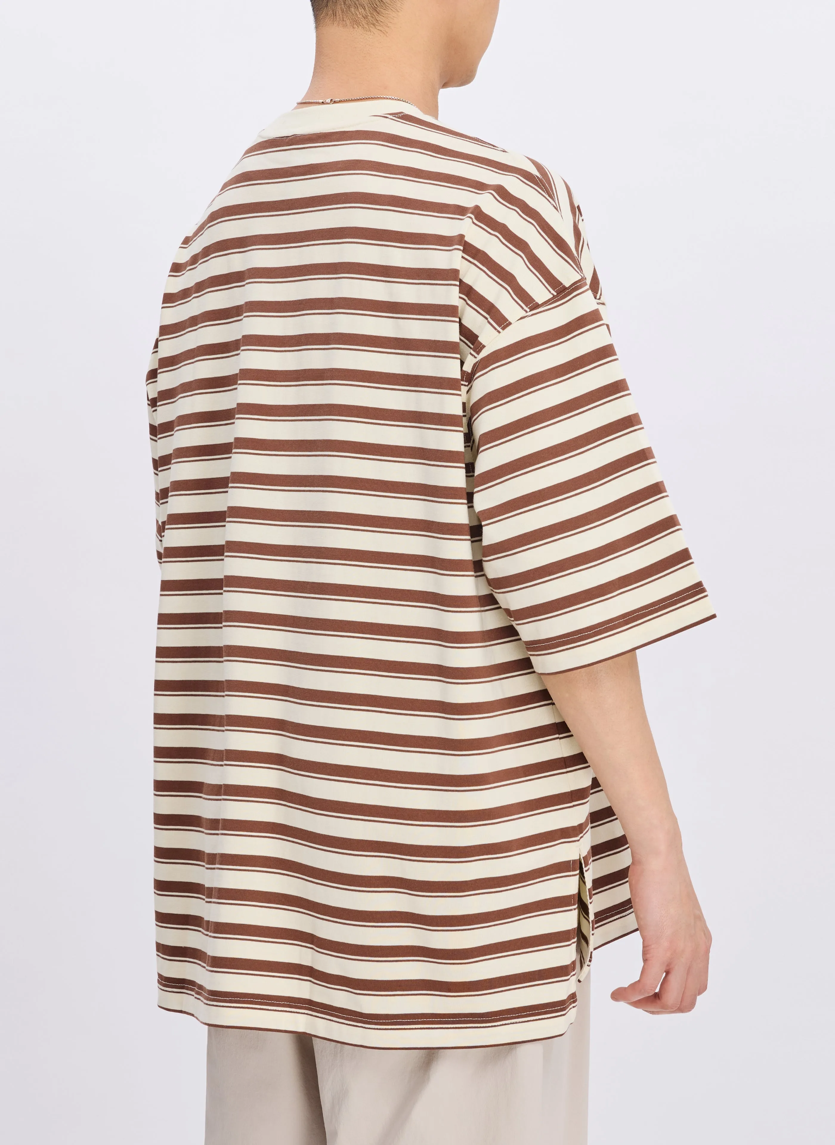 230G Jacquard Short Sleeves Border Tops sold by INITIAL Fashion product image thumbnail 4