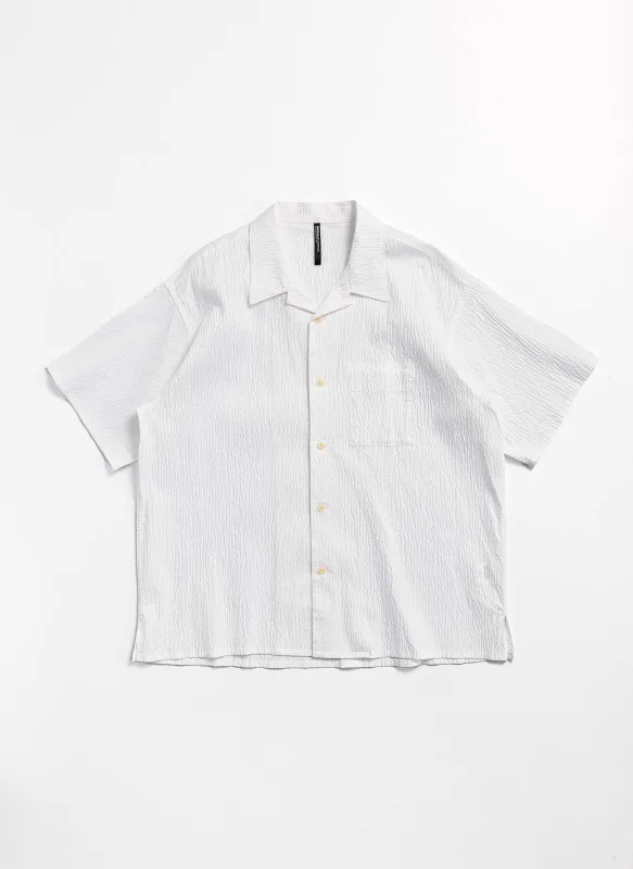 Cotton Nylon Seersucker Open Collar Shirt sold by INITIAL Fashion