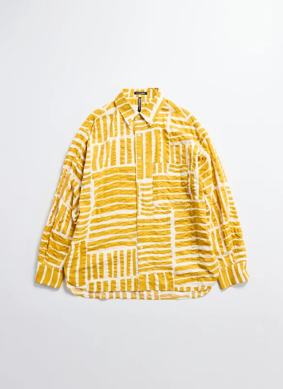 Japan Made Miracle Wave Cotton Seersucker Stripe Shirt sold by INITIAL Fashion