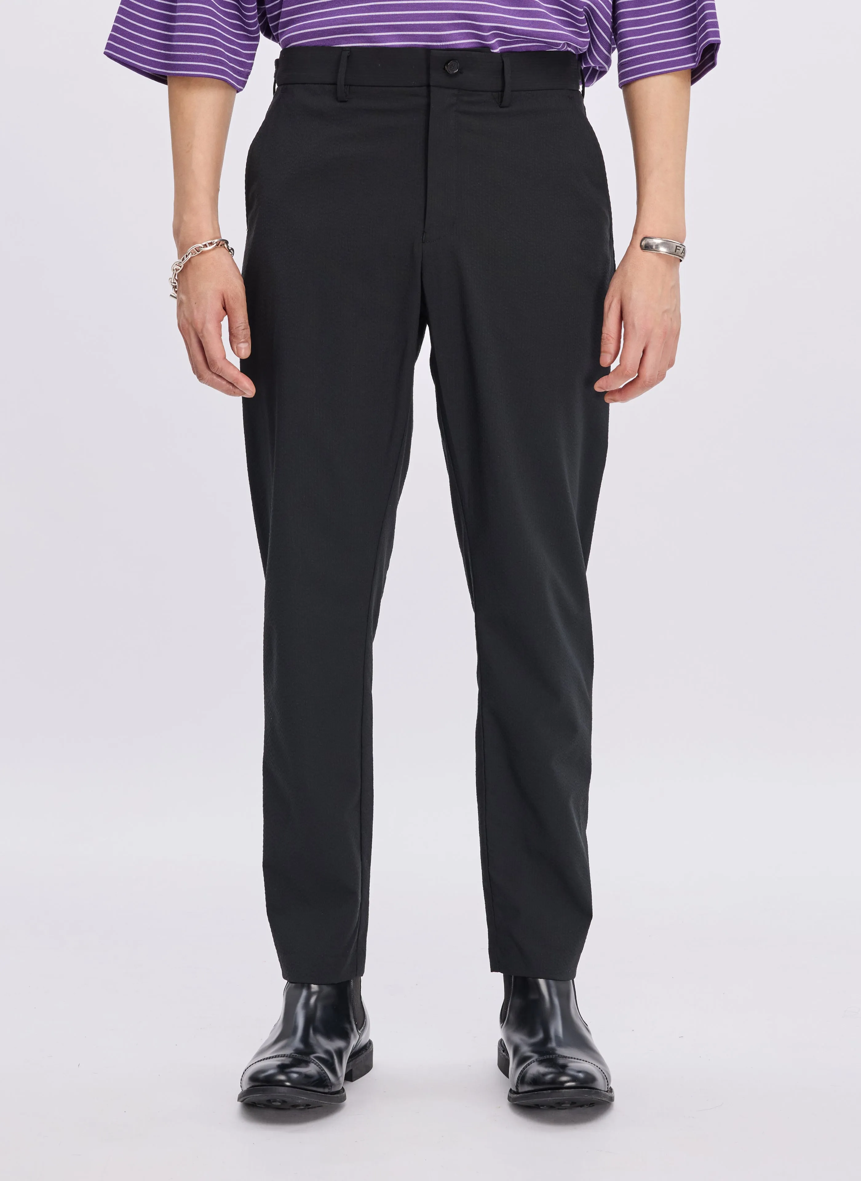 ECO Seersuckers Solotex Ankle Length Tapered Slim (P-07) sold by INITIAL Fashion product image thumbnail 2