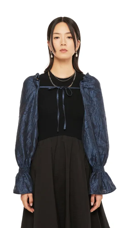 Jacquard Cropped Jacket sold by INITIAL Fashion