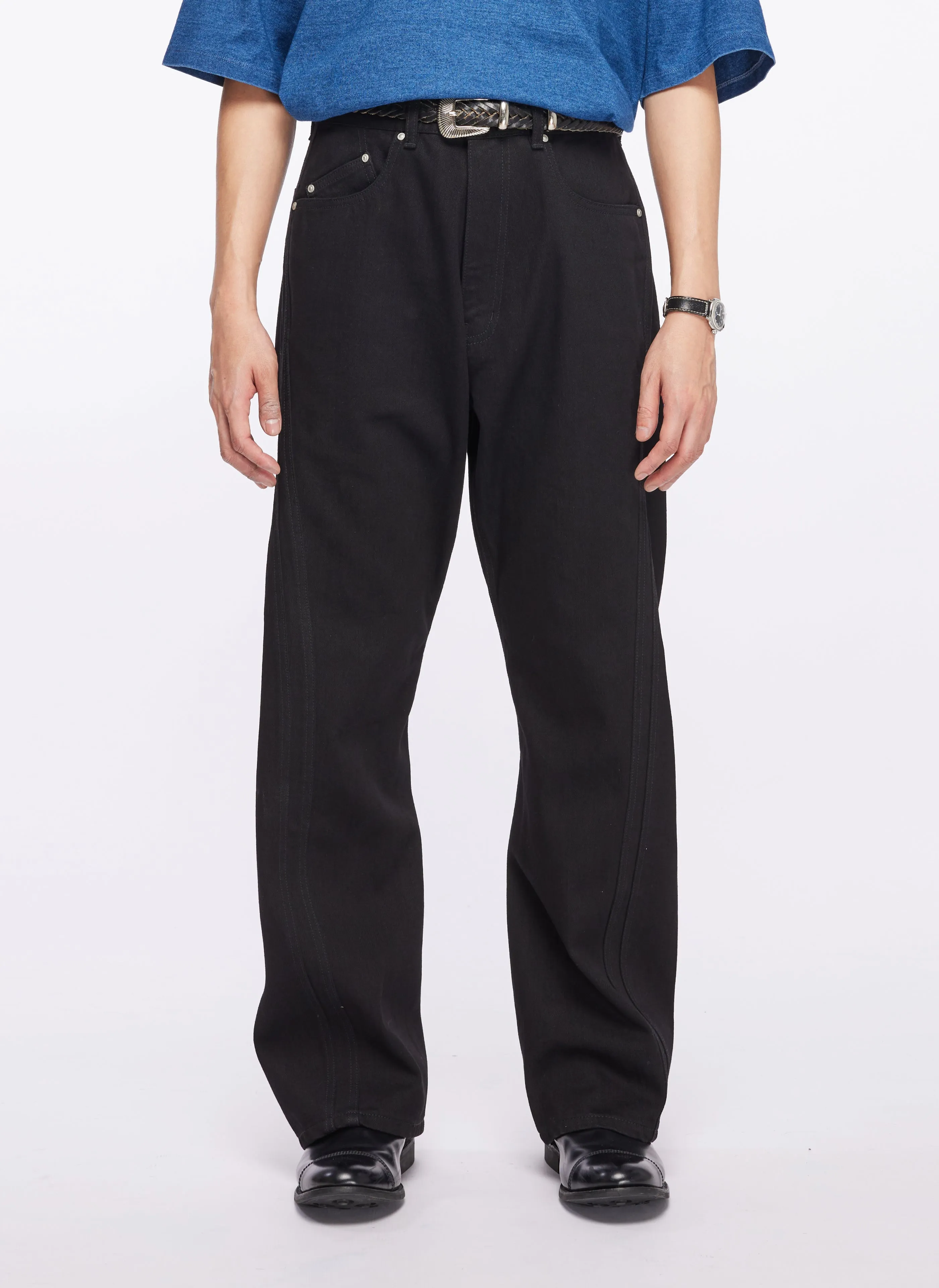 13oz Cotton Polyester Denim 3D Cut Jeans sold by INITIAL Fashion product image thumbnail 2