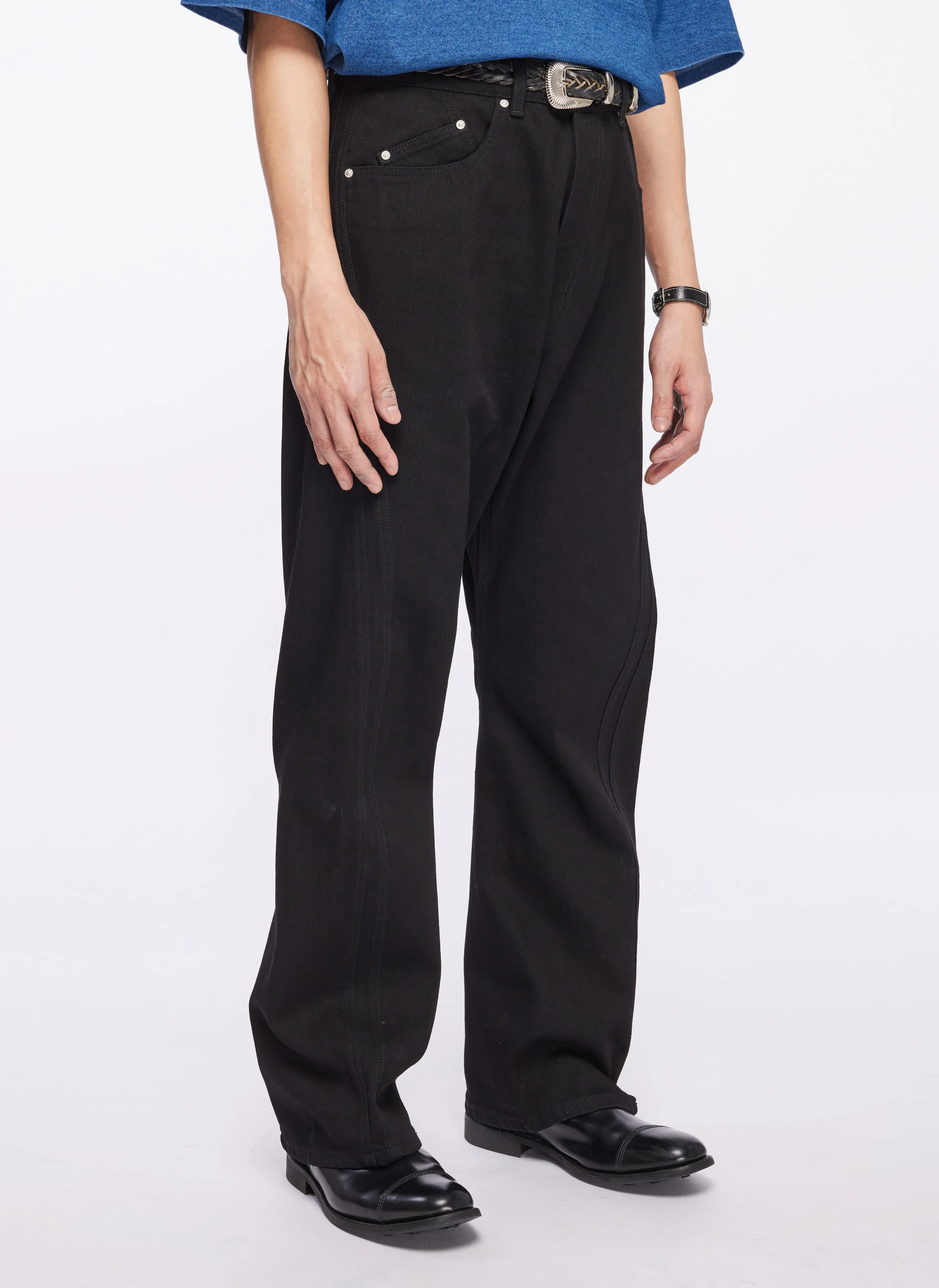 13oz Cotton Polyester Denim 3D Cut Jeans sold by INITIAL Fashion product image thumbnail 3