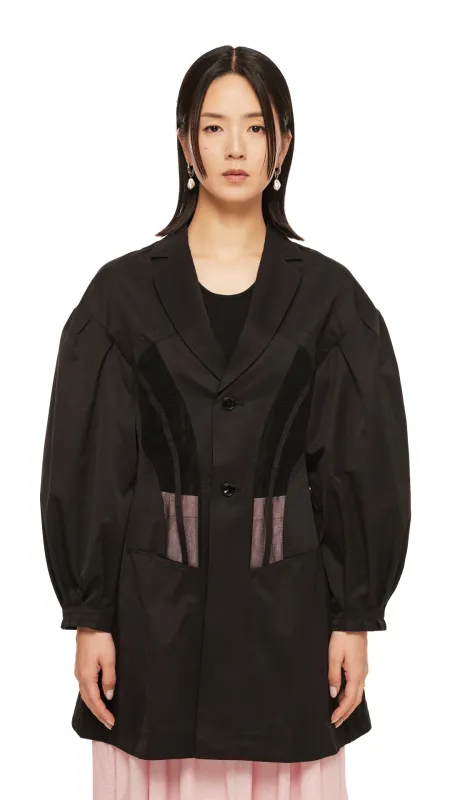 Puff Sleeves Corseted Coat sold by INITIAL Fashion
