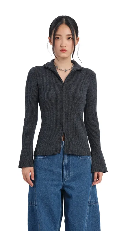 Zip-Up Cardigan sold by INITIAL Fashion