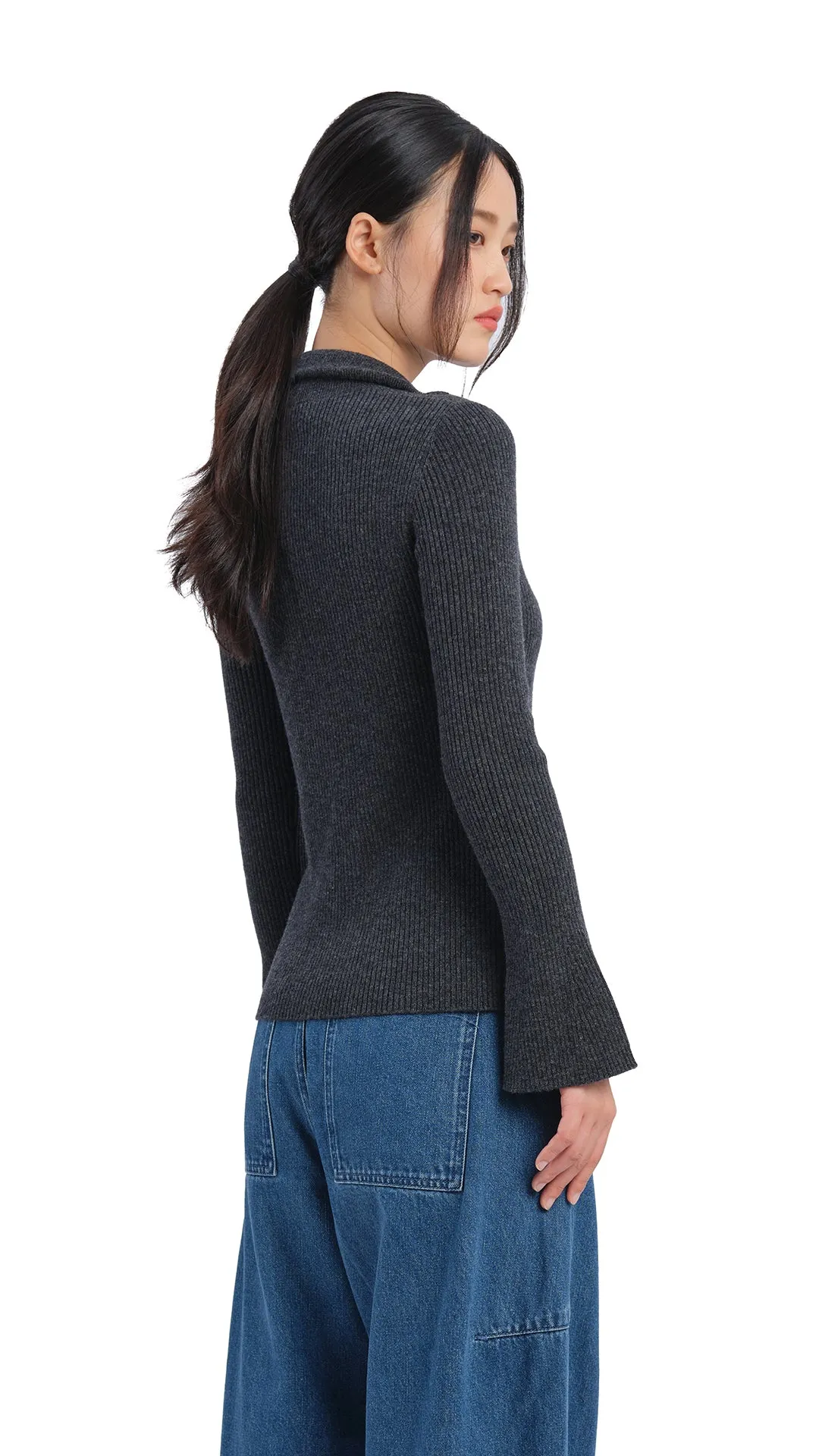 Zip-Up Cardigan sold by INITIAL Fashion product image thumbnail 4