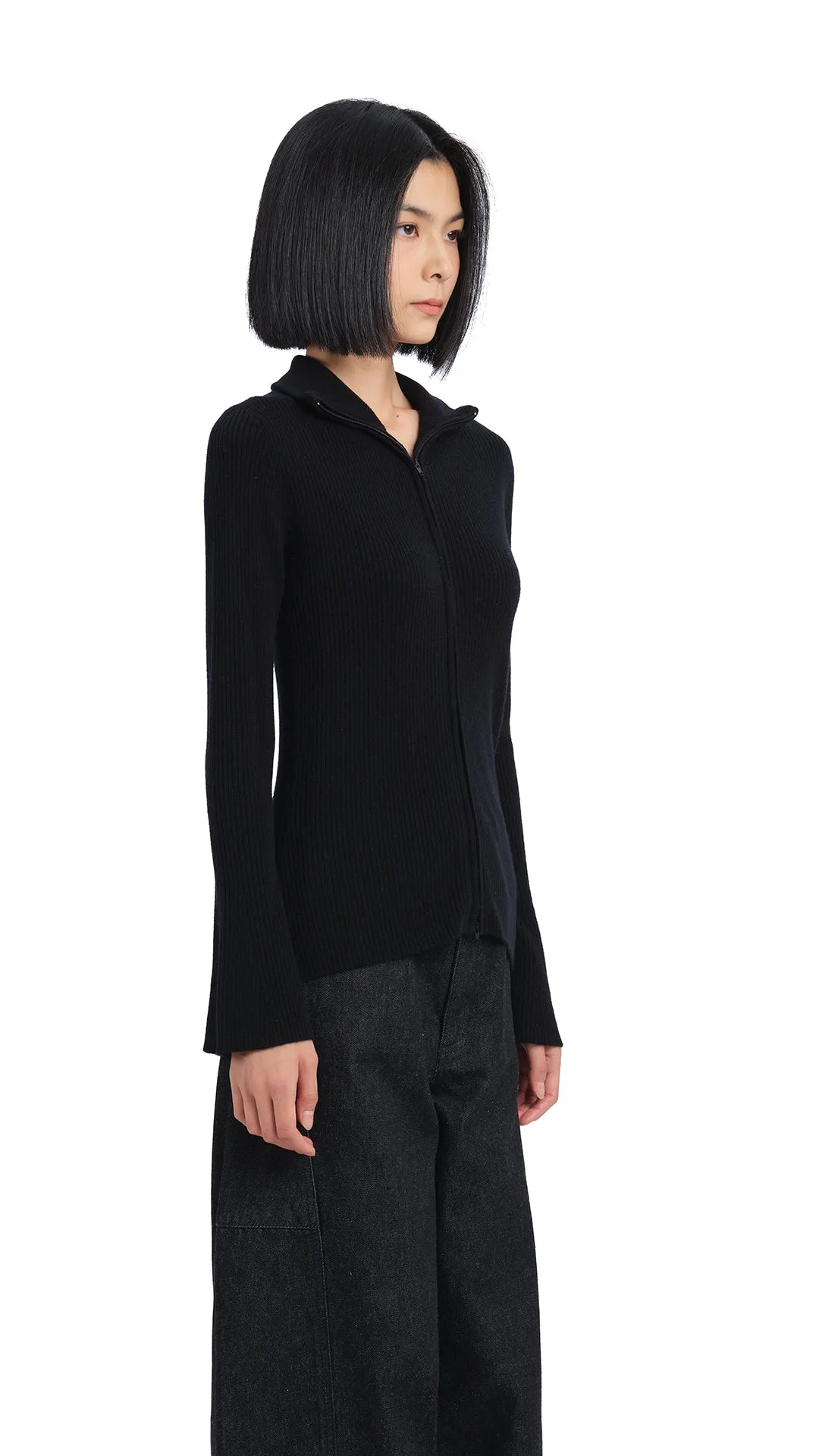 Zip-Up Cardigan sold by INITIAL Fashion product image thumbnail 2