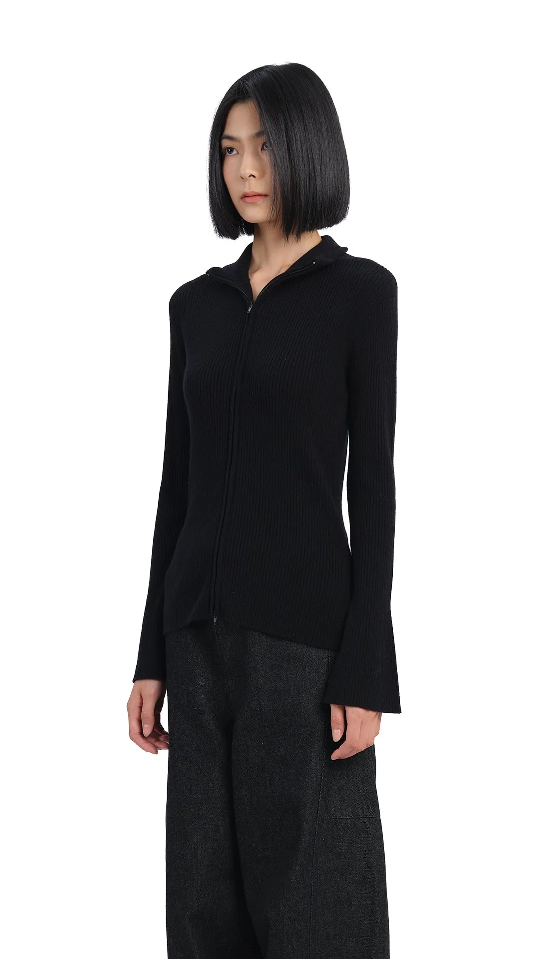 Zip-Up Cardigan sold by INITIAL Fashion product image thumbnail 3