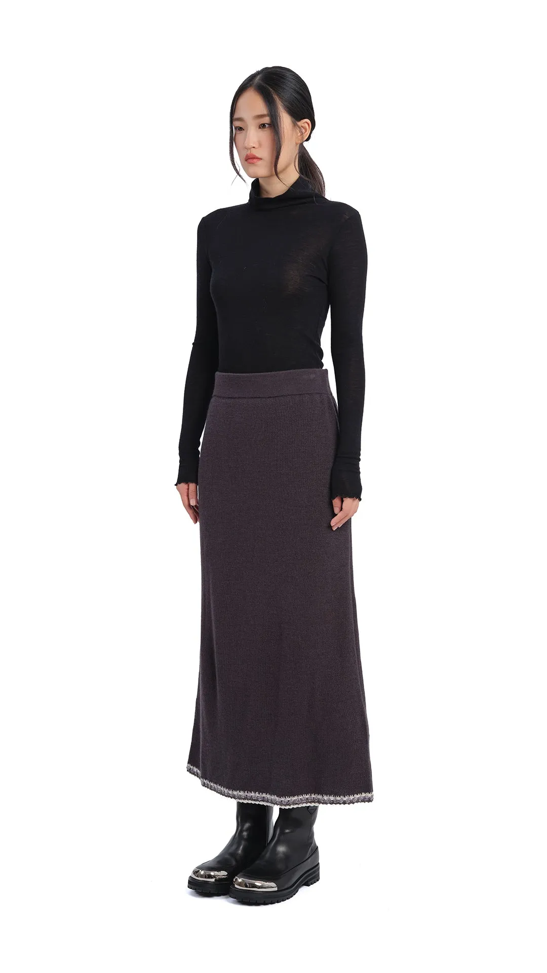 Mock-Neck Wool Tight Top sold by INITIAL Fashion product image thumbnail 5