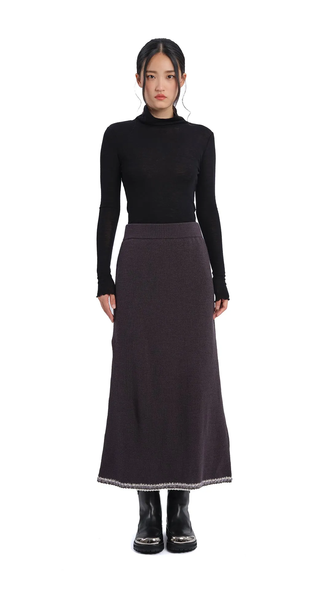 Mock-Neck Wool Tight Top sold by INITIAL Fashion product image thumbnail 4