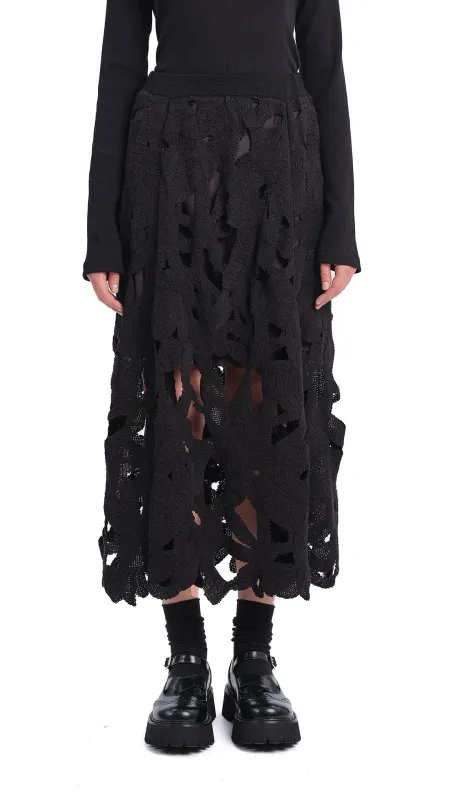 Crochet A-line Skirt sold by INITIAL Fashion