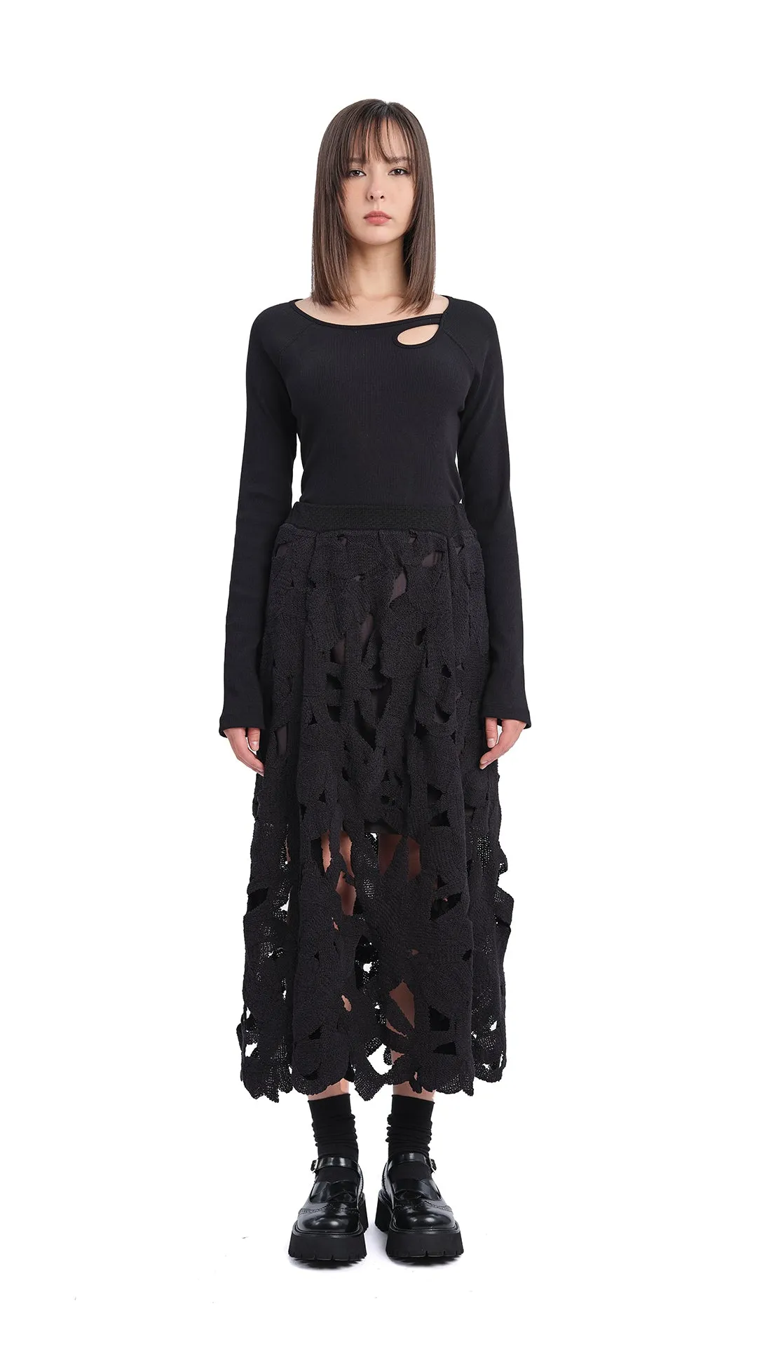 Crochet A-line Skirt sold by INITIAL Fashion product image thumbnail 3