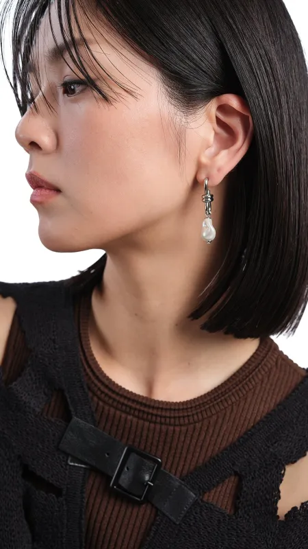 Integrate With Faux Pearl Dangle Earrings sold by INITIAL Fashion