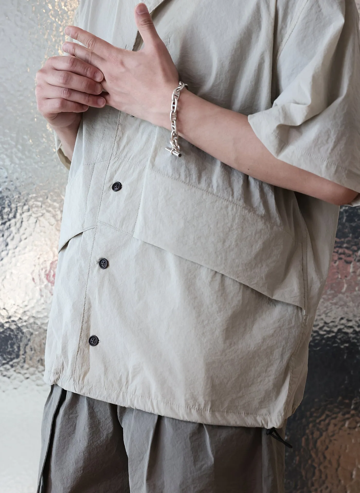 Nylon Polyester Business Pack Open Collar Shirt Jacket sold by INITIAL Fashion product image thumbnail 3