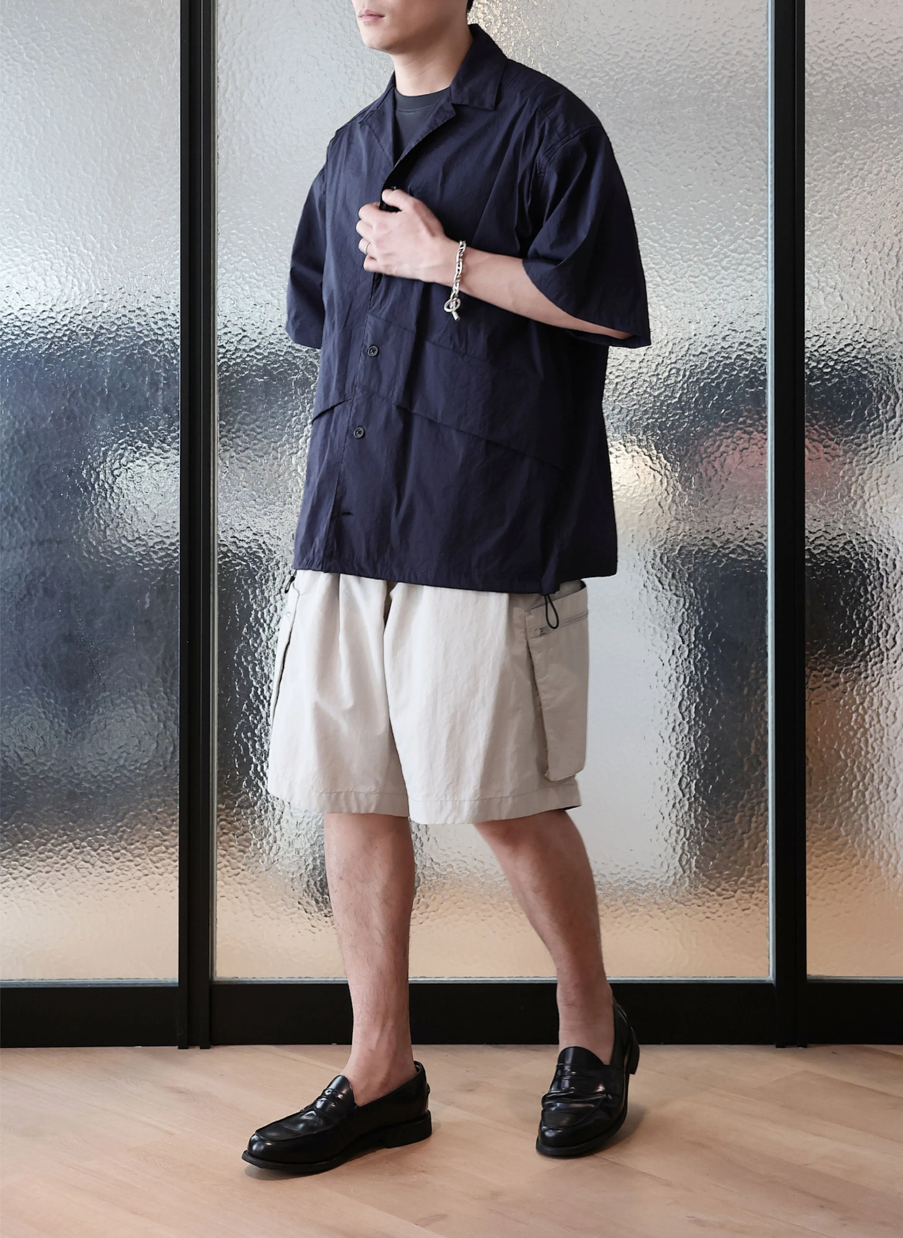 Nylon Polyester Business Pack Open Collar Shirt Jacket sold by INITIAL Fashion product image thumbnail 5