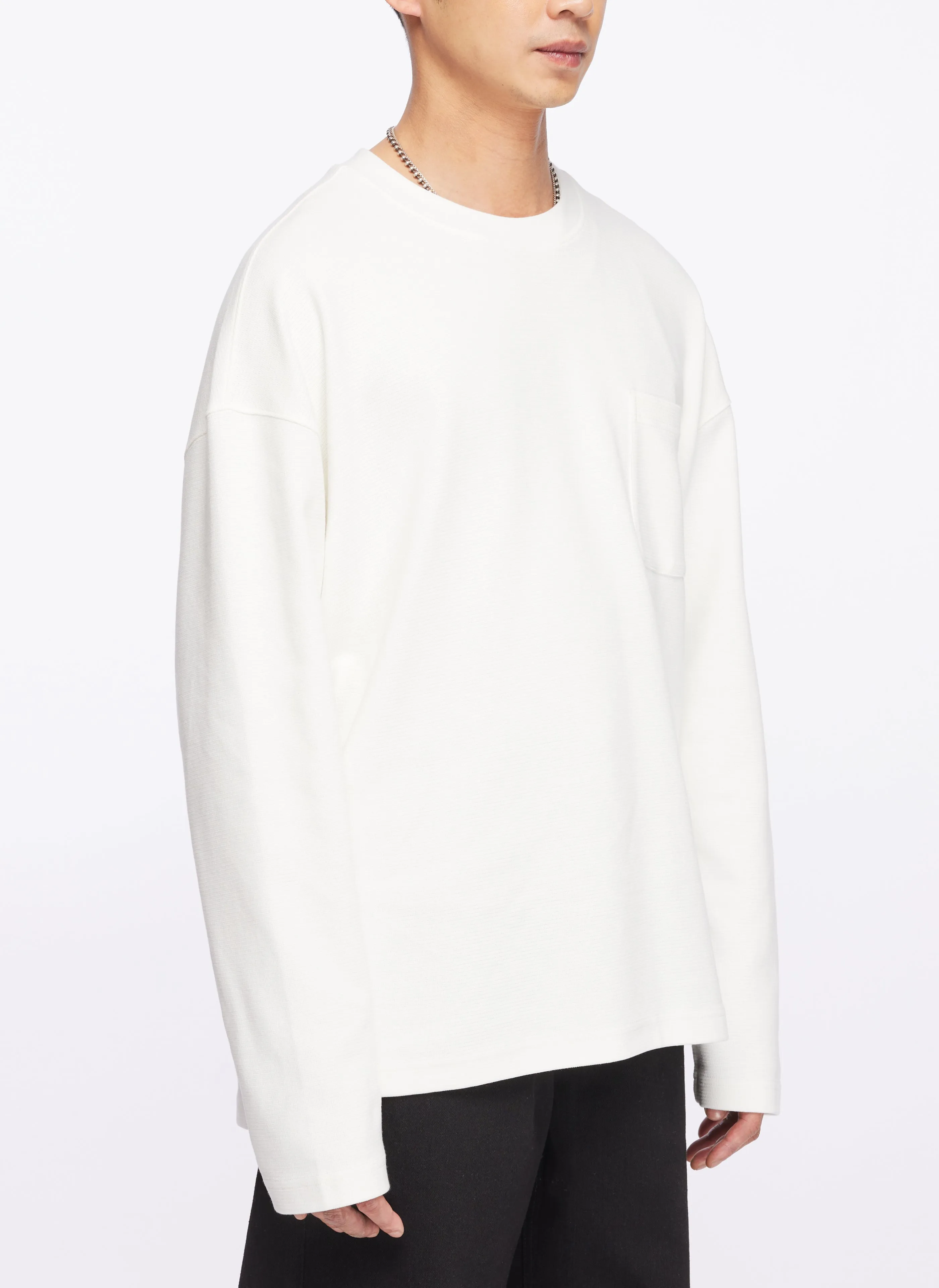 310G Heavy Weight Rib Long Sleeve Tops sold by INITIAL Fashion product image thumbnail 3