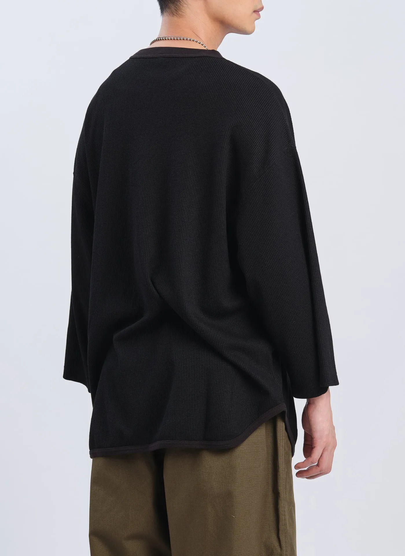 240G Cotton Polyester Waffle Long Sleeve Baseball Top sold by INITIAL Fashion product image thumbnail 4