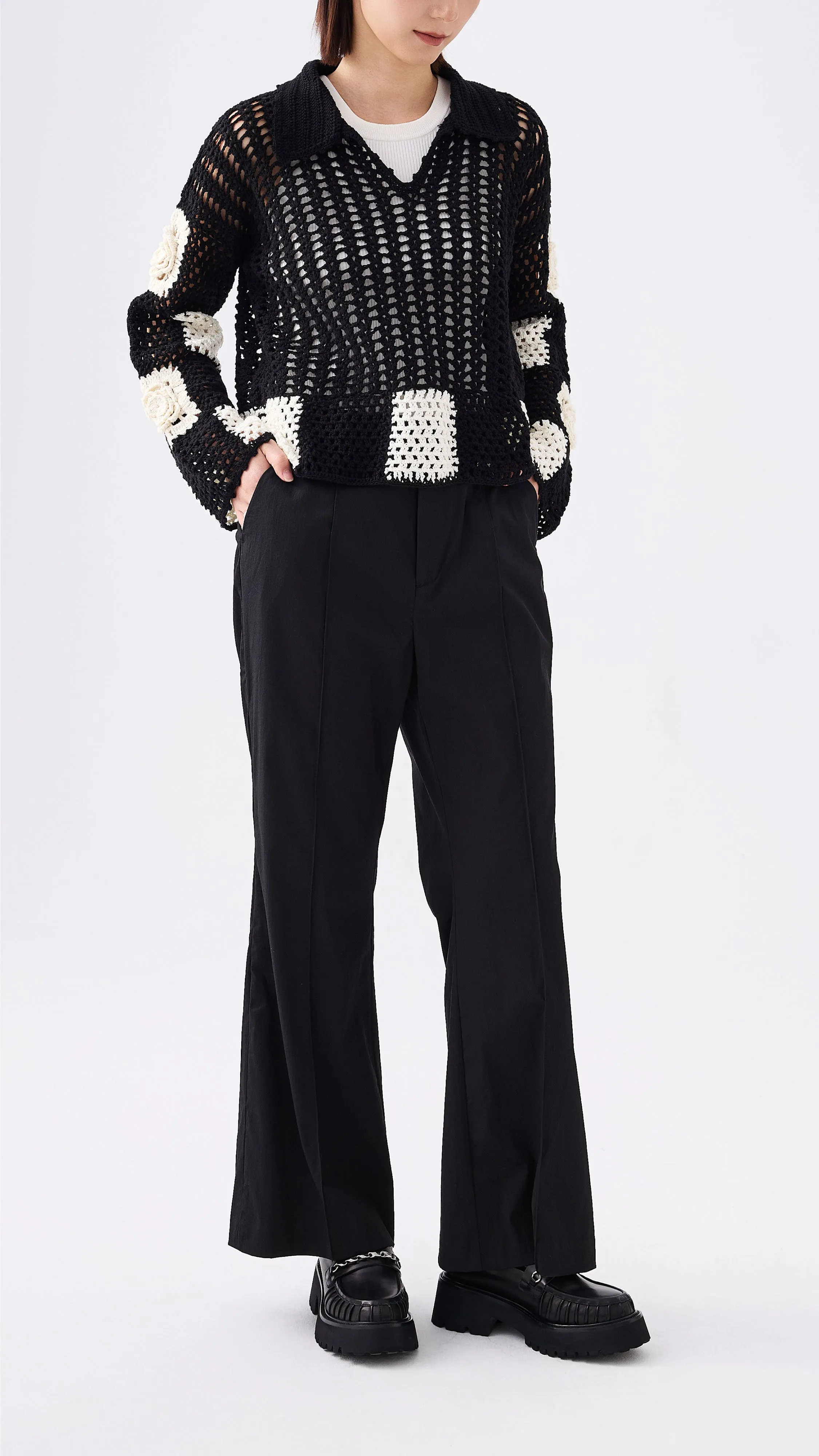 3D Crochet Sweater sold by INITIAL Fashion product image thumbnail 4