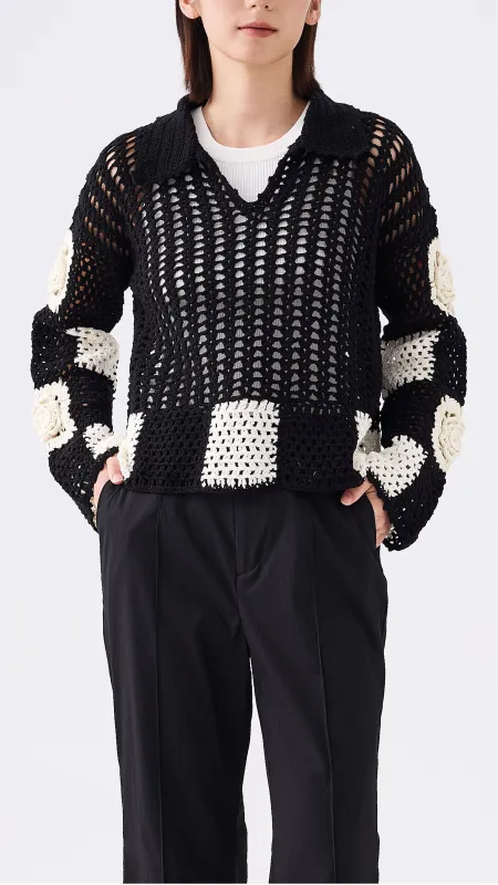 3D Crochet Sweater sold by INITIAL Fashion