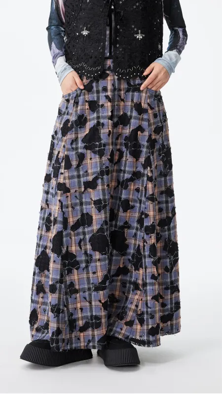 Patchwork Lace Flare Skirt sold by INITIAL Fashion