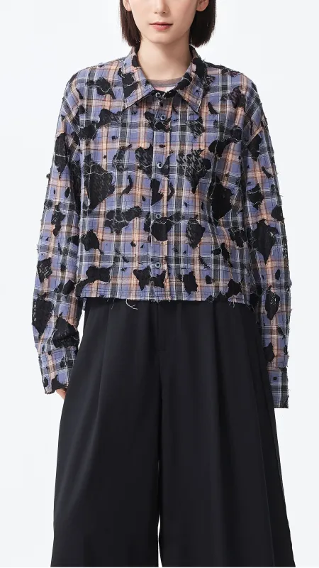 Patchwork Lace Shirt sold by INITIAL Fashion