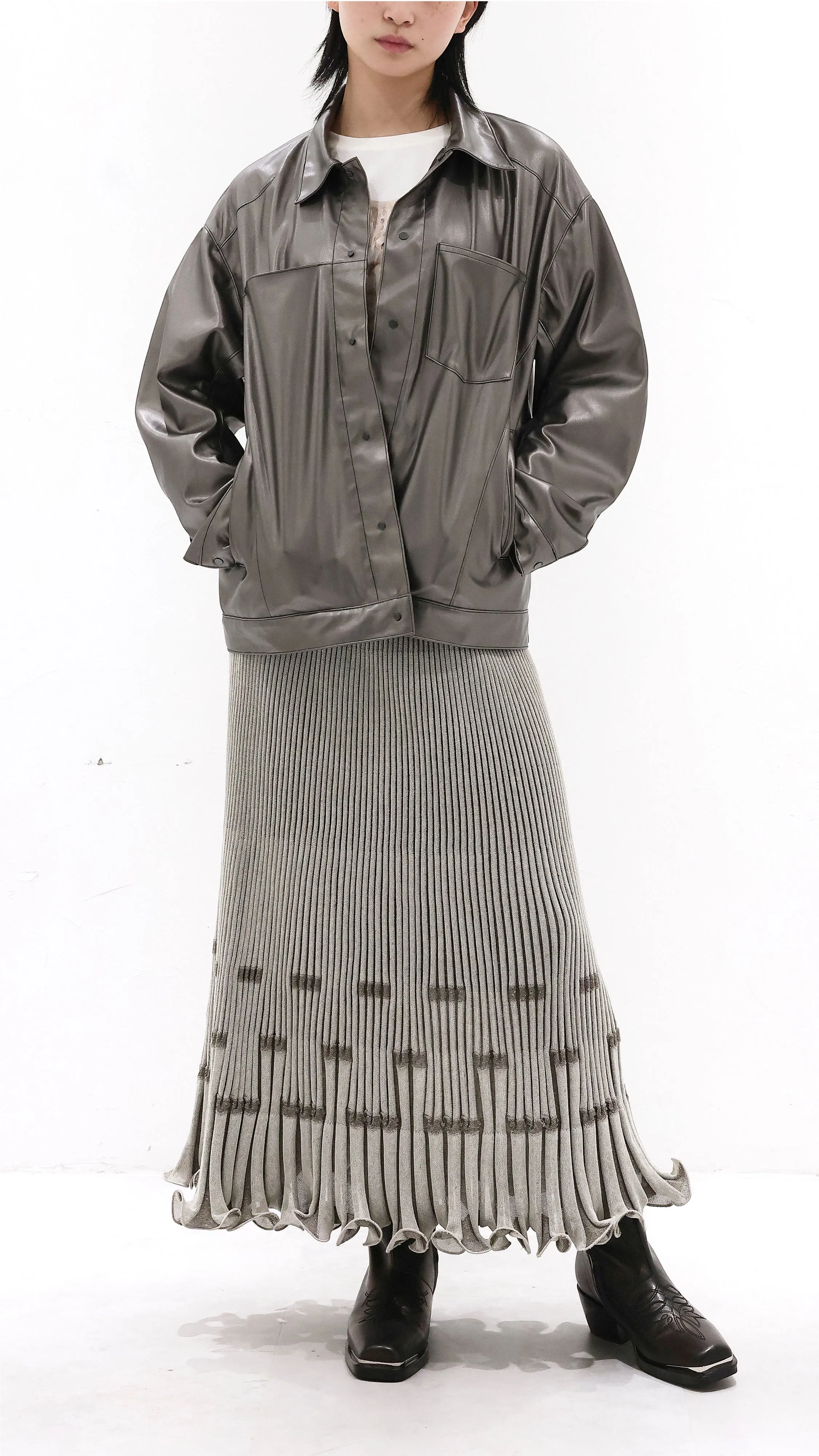 Fish Tail Knit Skirt sold by INITIAL Fashion product image thumbnail 4