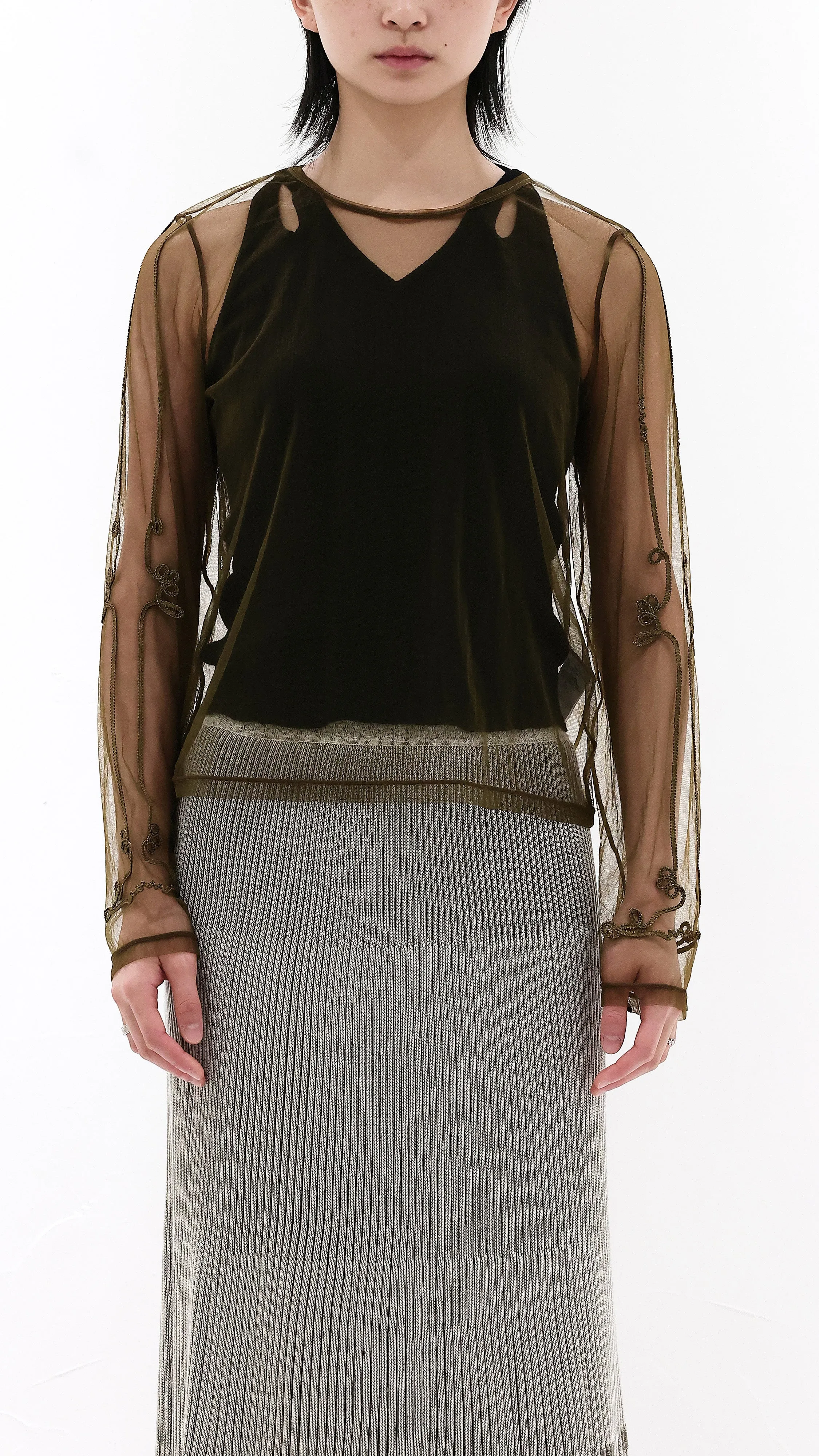 Western Bolero Sheer Tight Top sold by INITIAL Fashion
