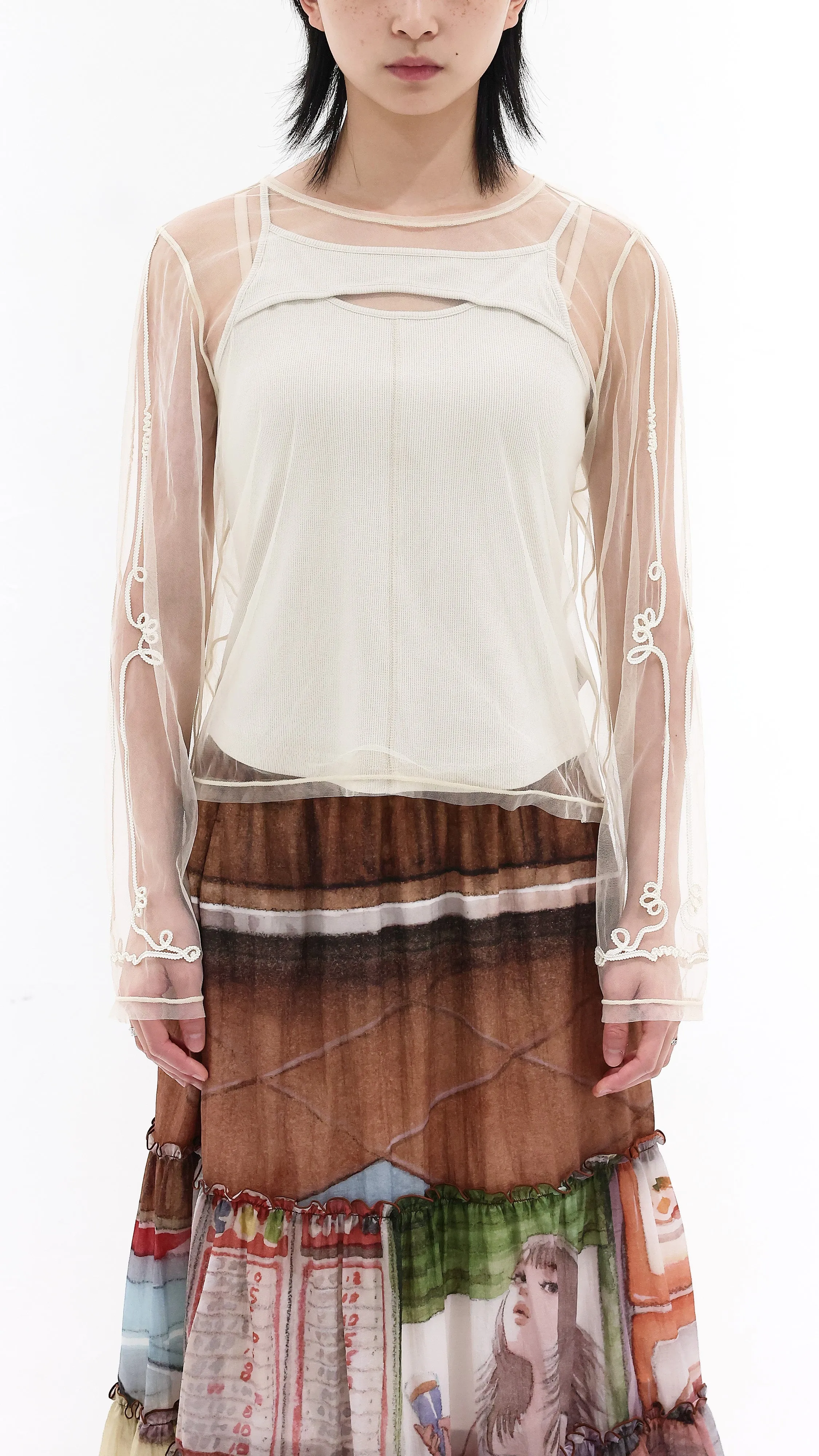 Western Bolero Sheer Tight Top sold by INITIAL Fashion