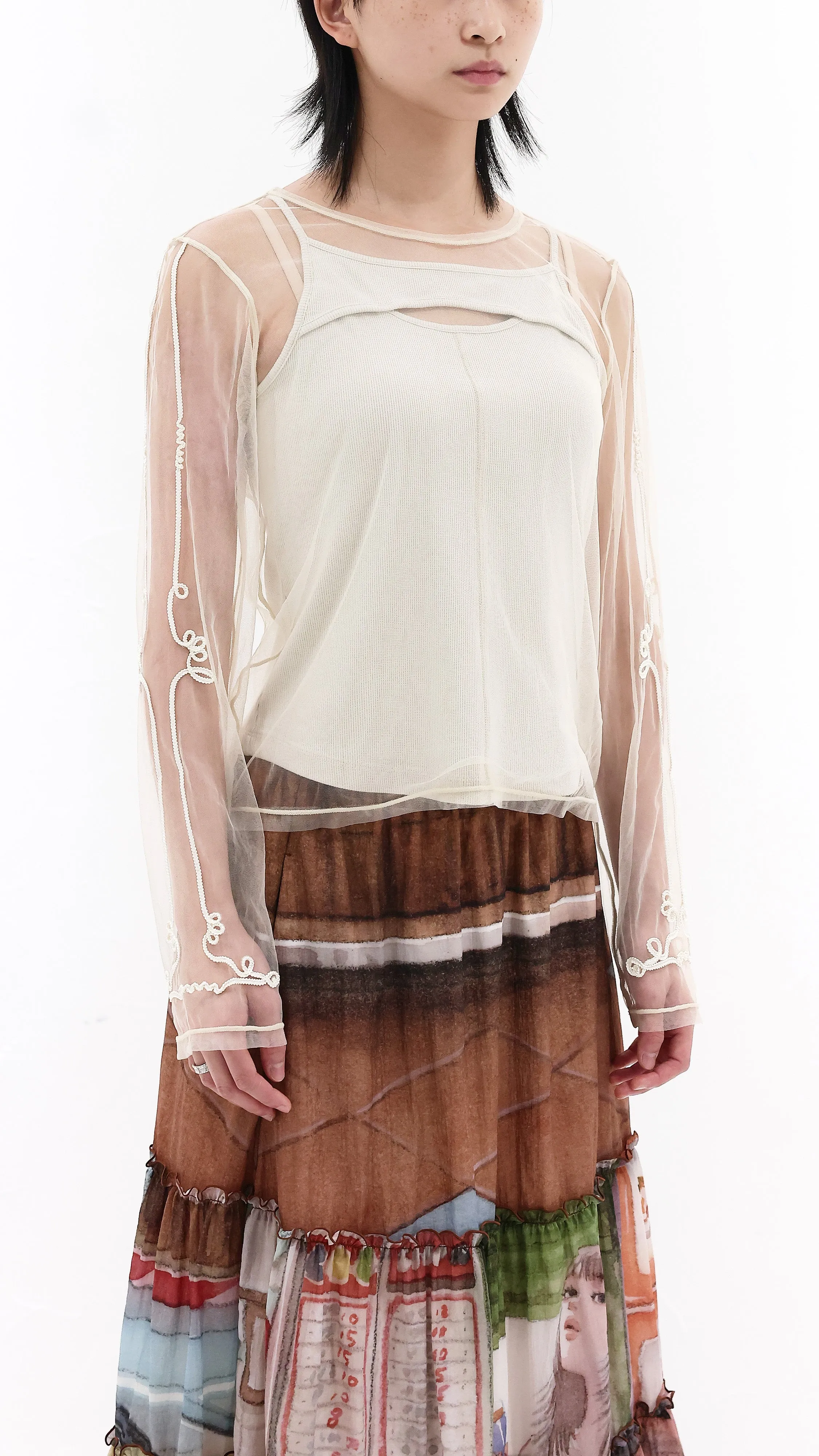 Western Bolero Sheer Tight Top sold by INITIAL Fashion product image thumbnail 2