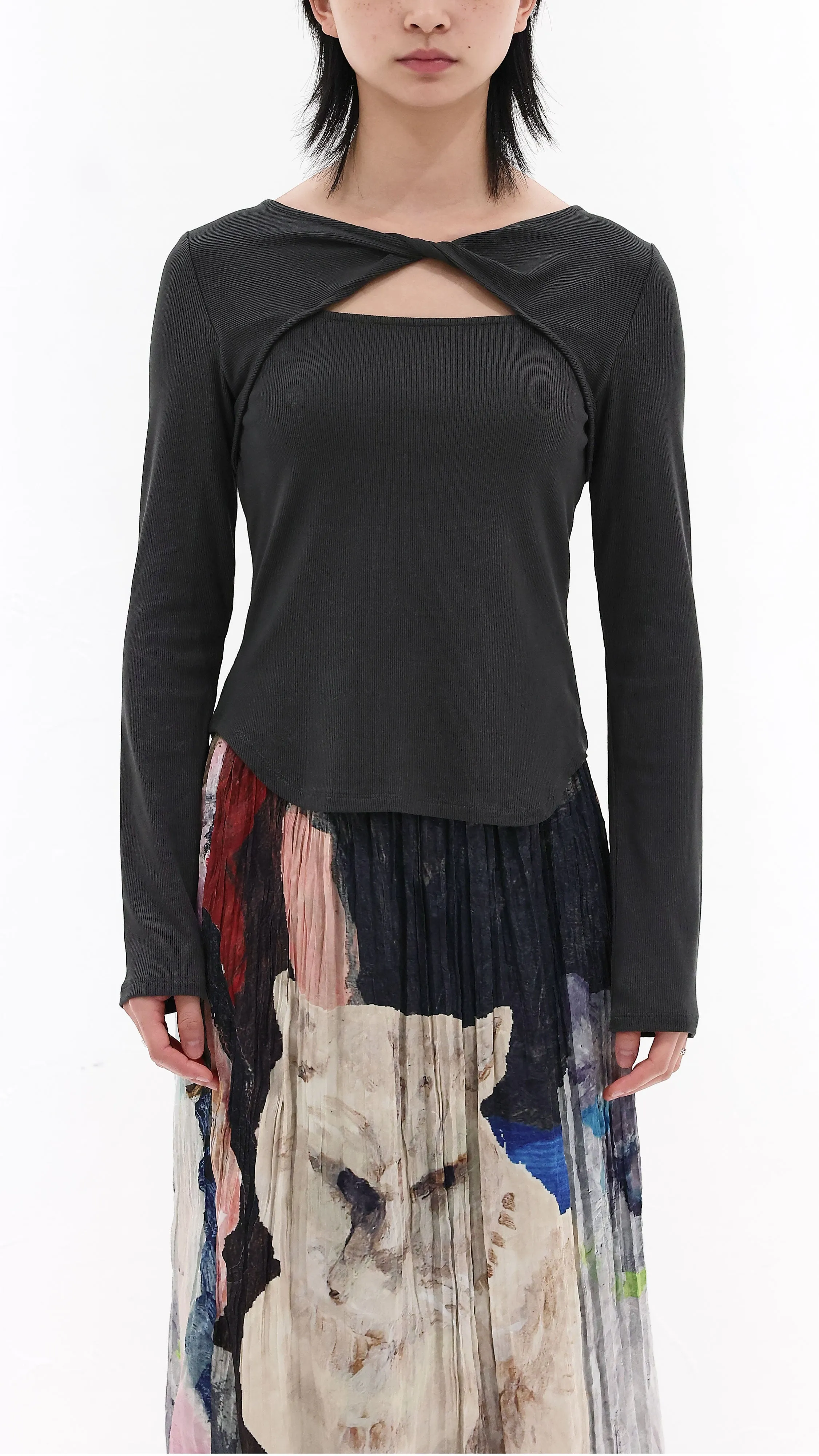 Boatneck Jersey Top sold by INITIAL Fashion