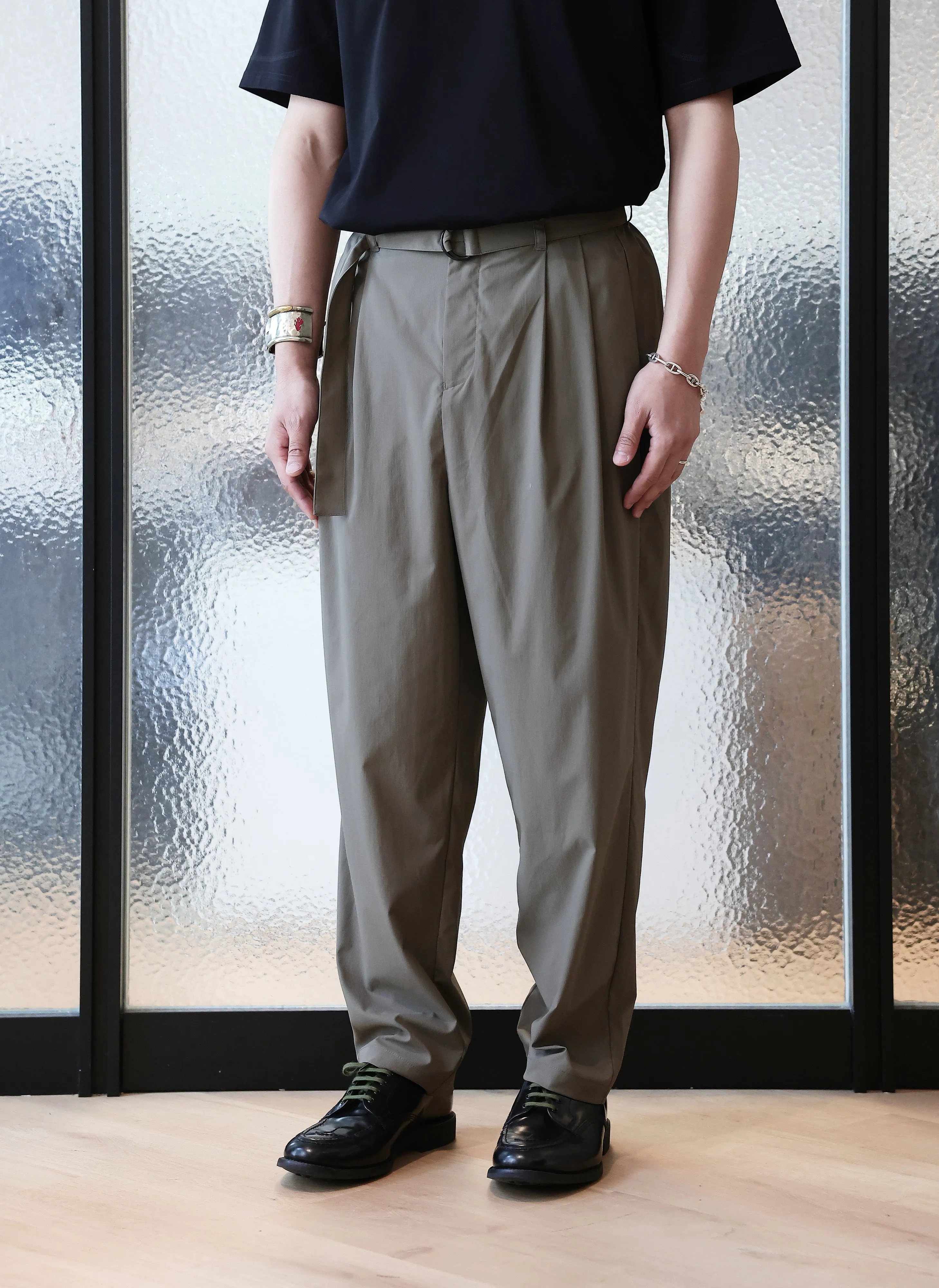 Ripstop Wide Tapered Pants sold by INITIAL Fashion
