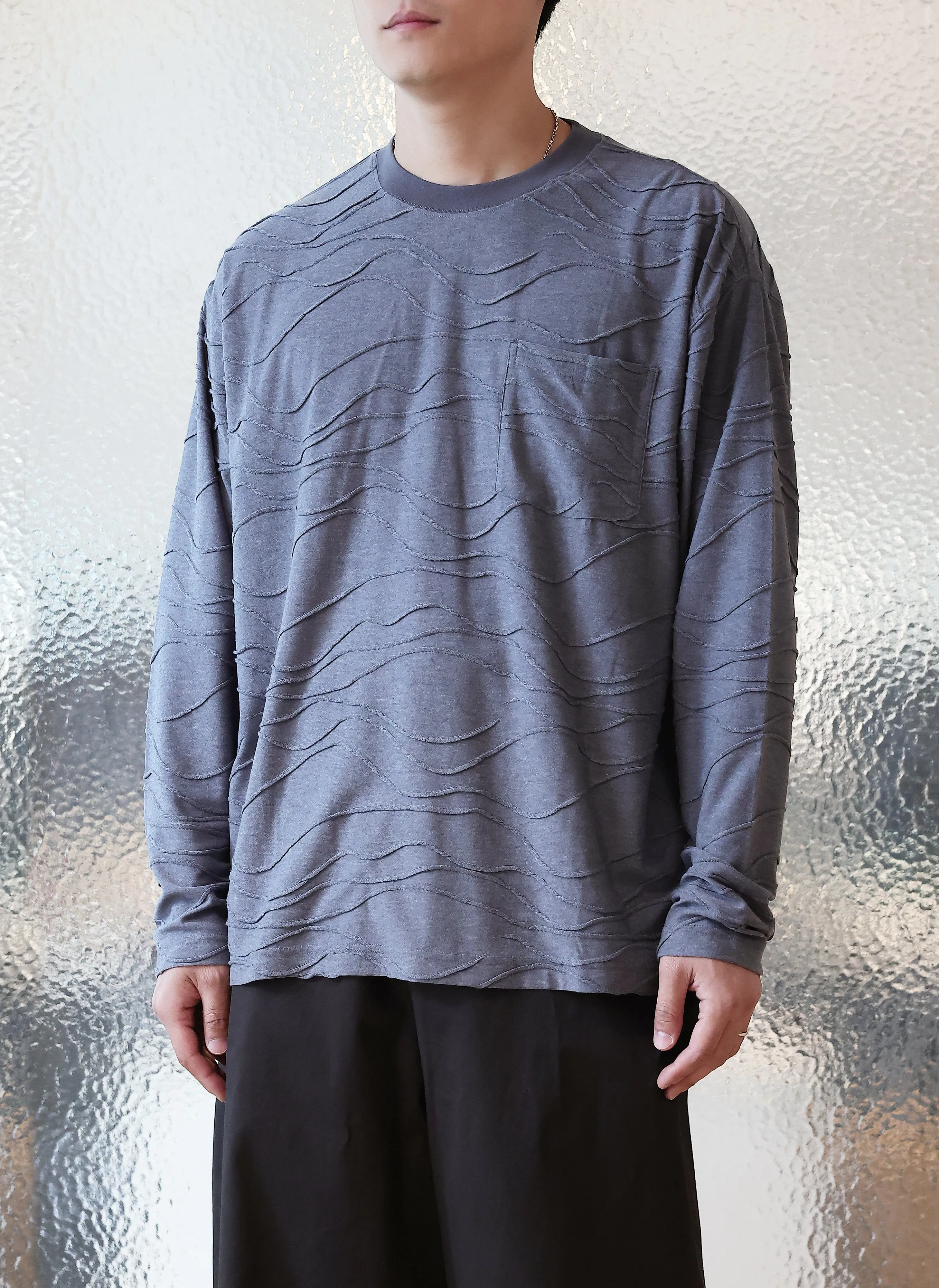 Long Sleeves Pocket Top sold by INITIAL Fashion