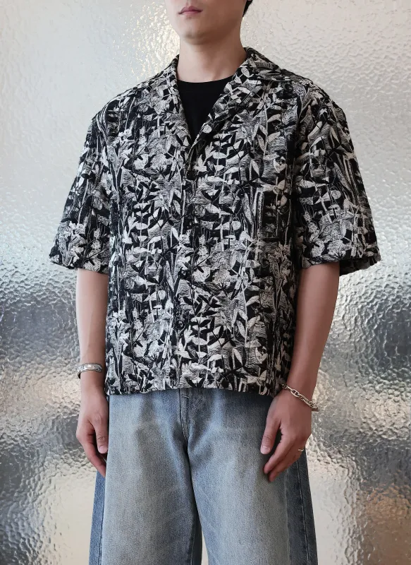 Jacquard Pattern Shirt sold by INITIAL Fashion